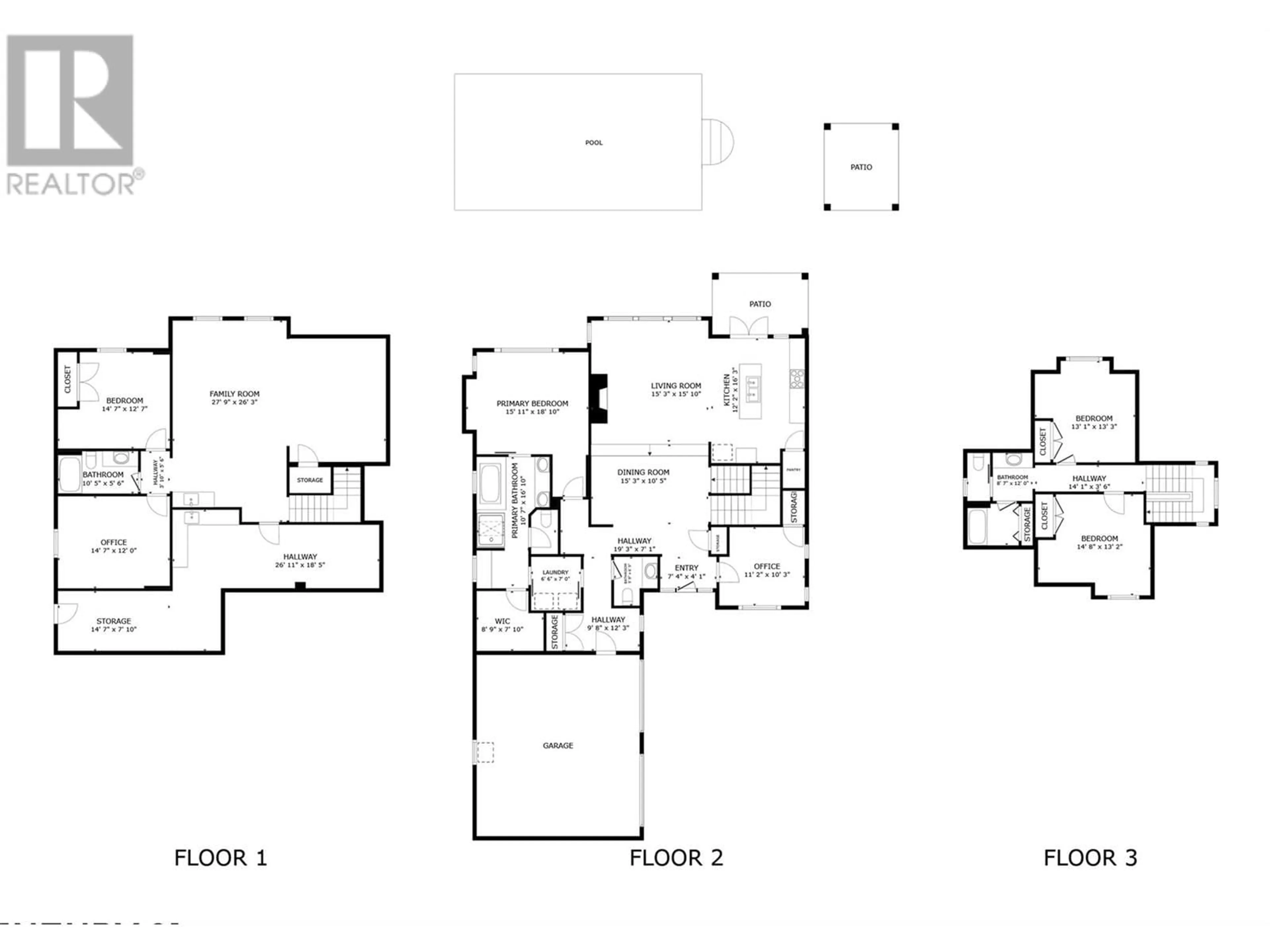 Floor plan for 1768 Split Rail Place, Kelowna British Columbia V1P1R1