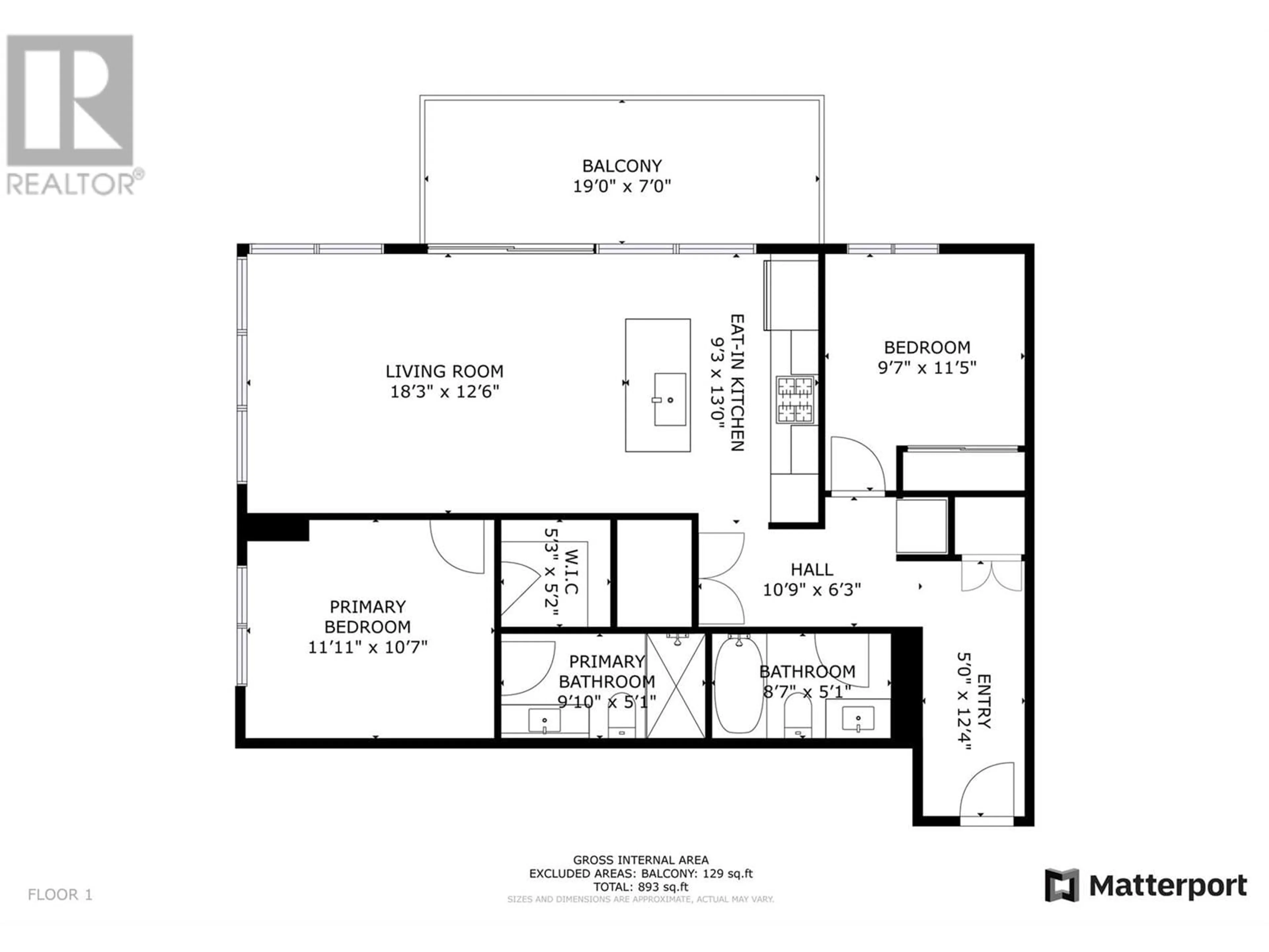 Floor plan for 1471 St Paul Street Unit# 708, Kelowna British Columbia V1Y0K7