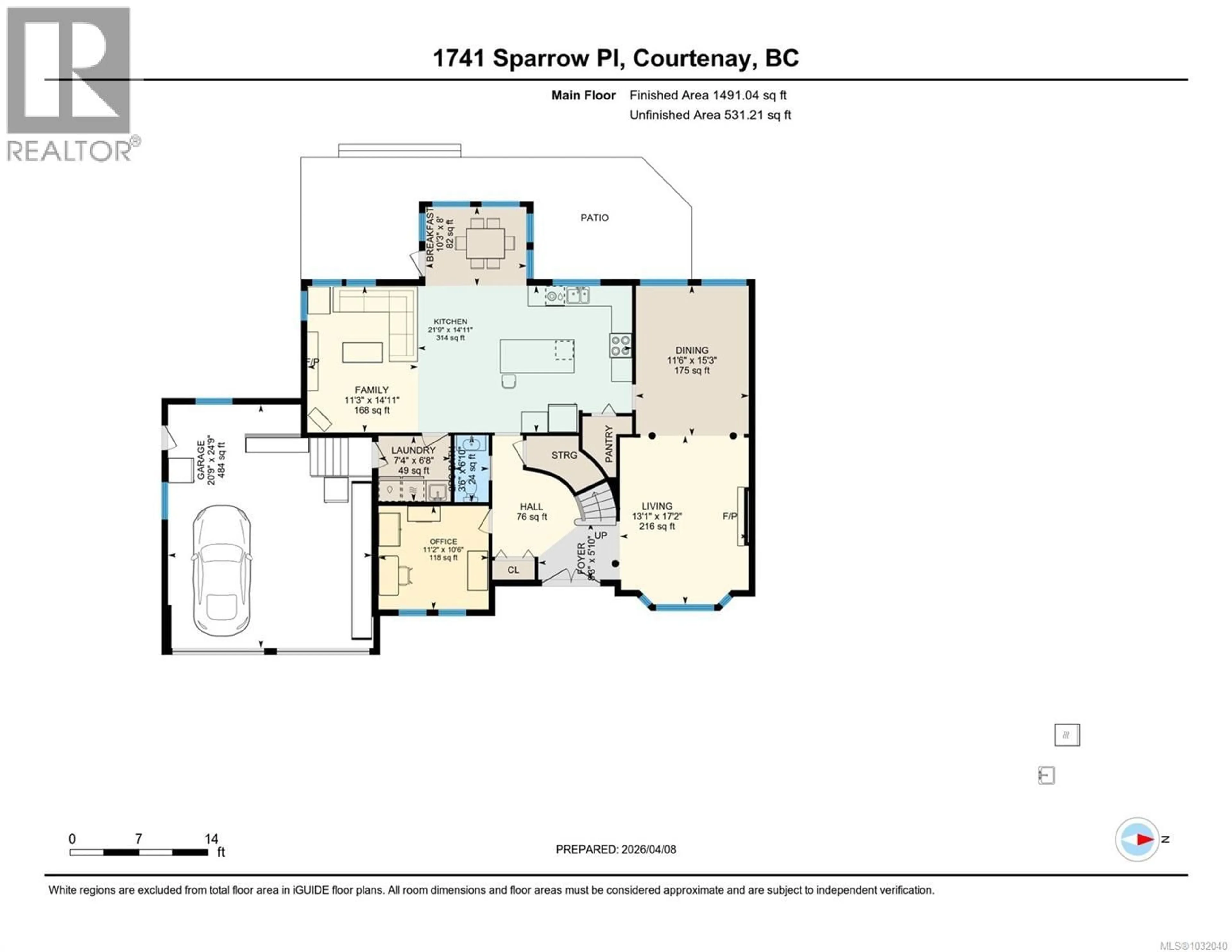 Floor plan for 1741 SPARROW PLACE, Courtenay British Columbia V9N9A8