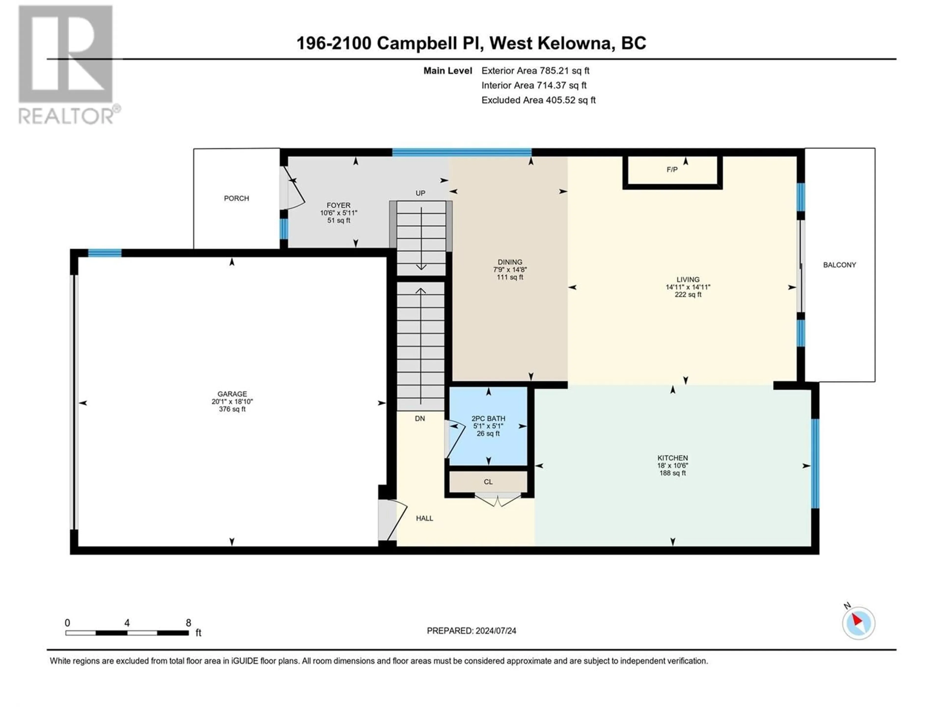 Floor plan for 2100 Campbell Place Unit# 196, West Kelowna British Columbia V1Z0A7