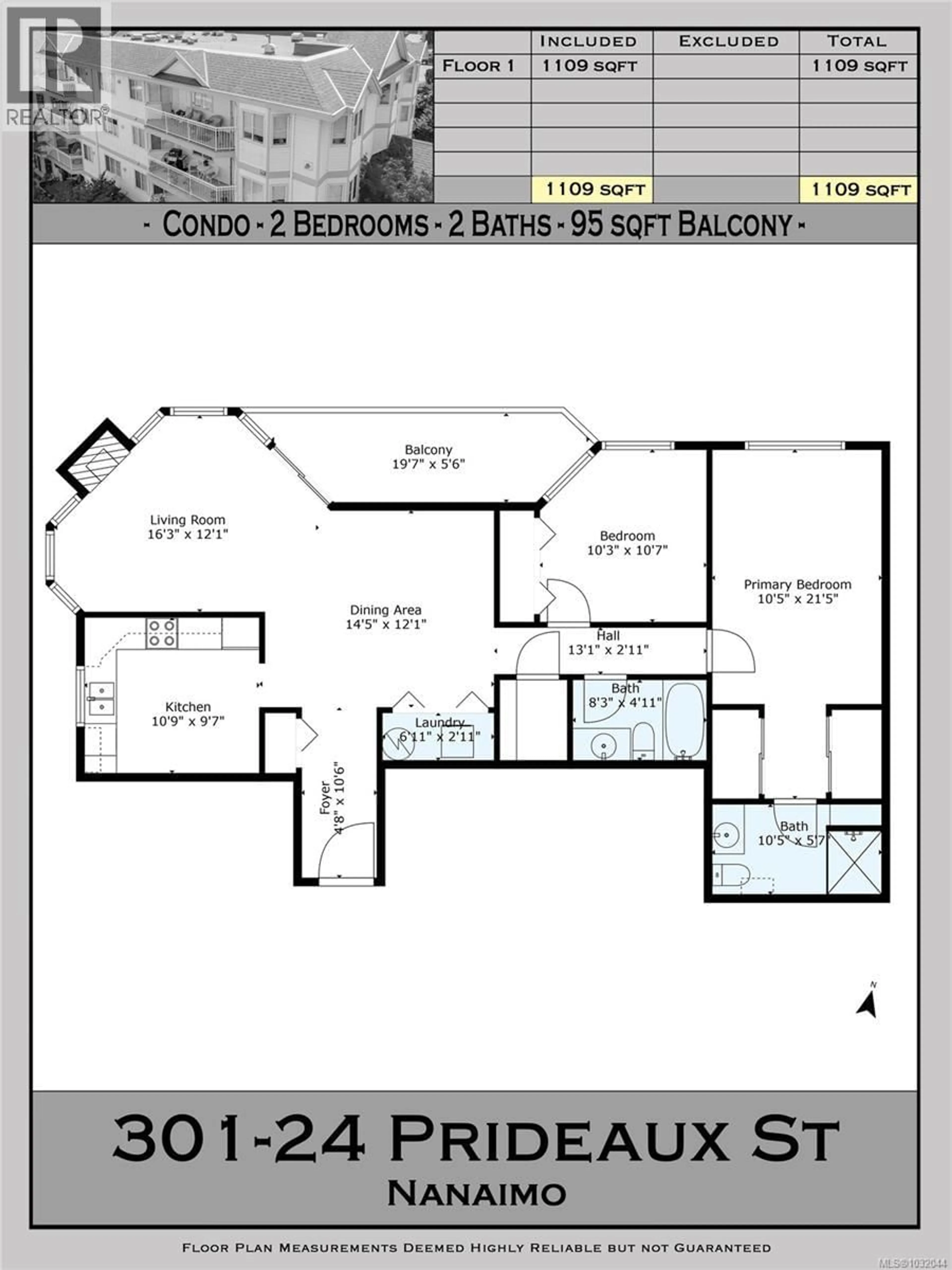 Floor plan for 301 - 24 PRIDEAUX STREET, Nanaimo British Columbia V9R2M4