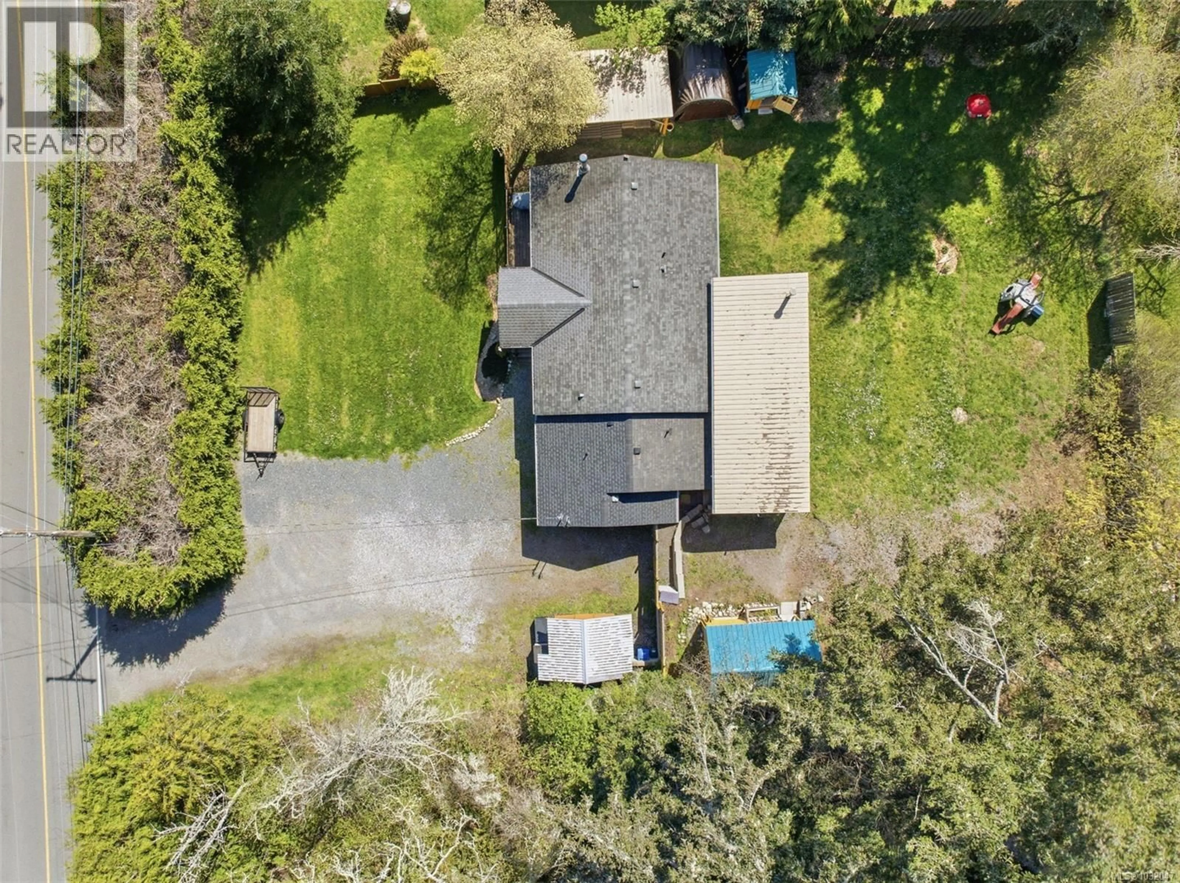 A pic from outside/outdoor area/front of a property/back of a property/a pic from drone, street for 1704 WHIFFIN SPIT ROAD, Sooke British Columbia V9Z0T8
