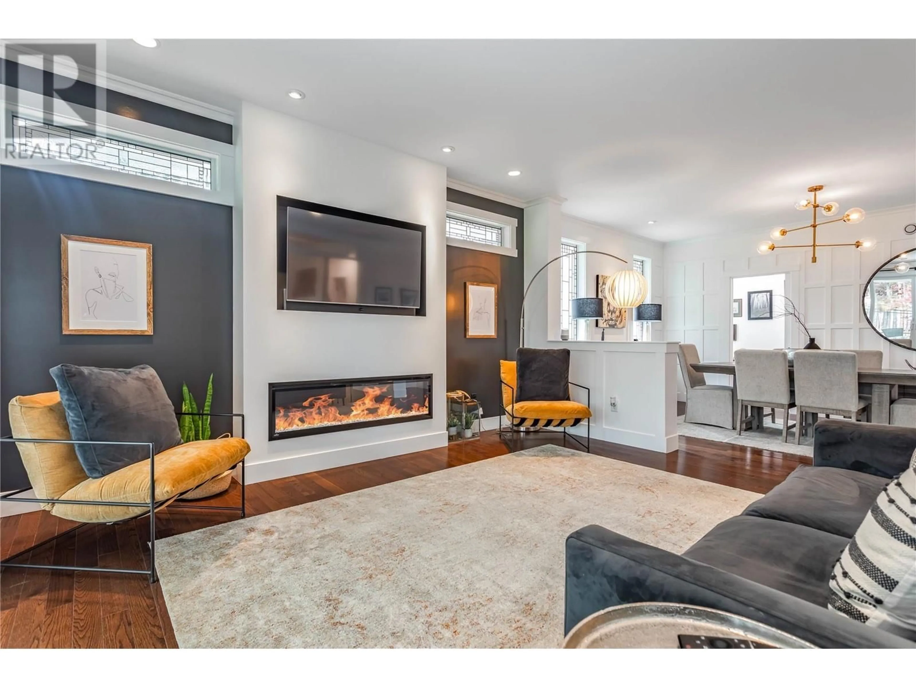 Living room, wood floors for 4534 Gallaghers Edgewood Court, Kelowna British Columbia V1W5B6