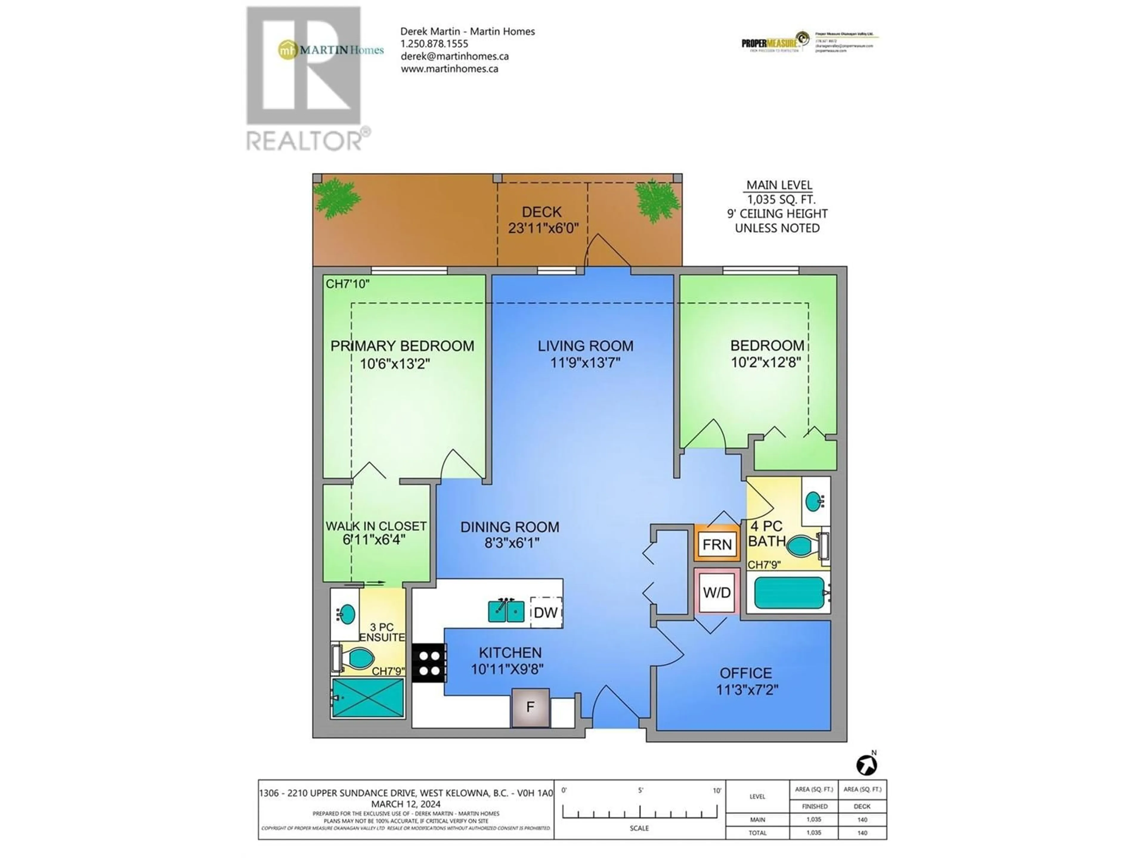 Floor plan for 2210 Upper Sundance Drive Unit# 1306, West Kelowna British Columbia V4T3E9