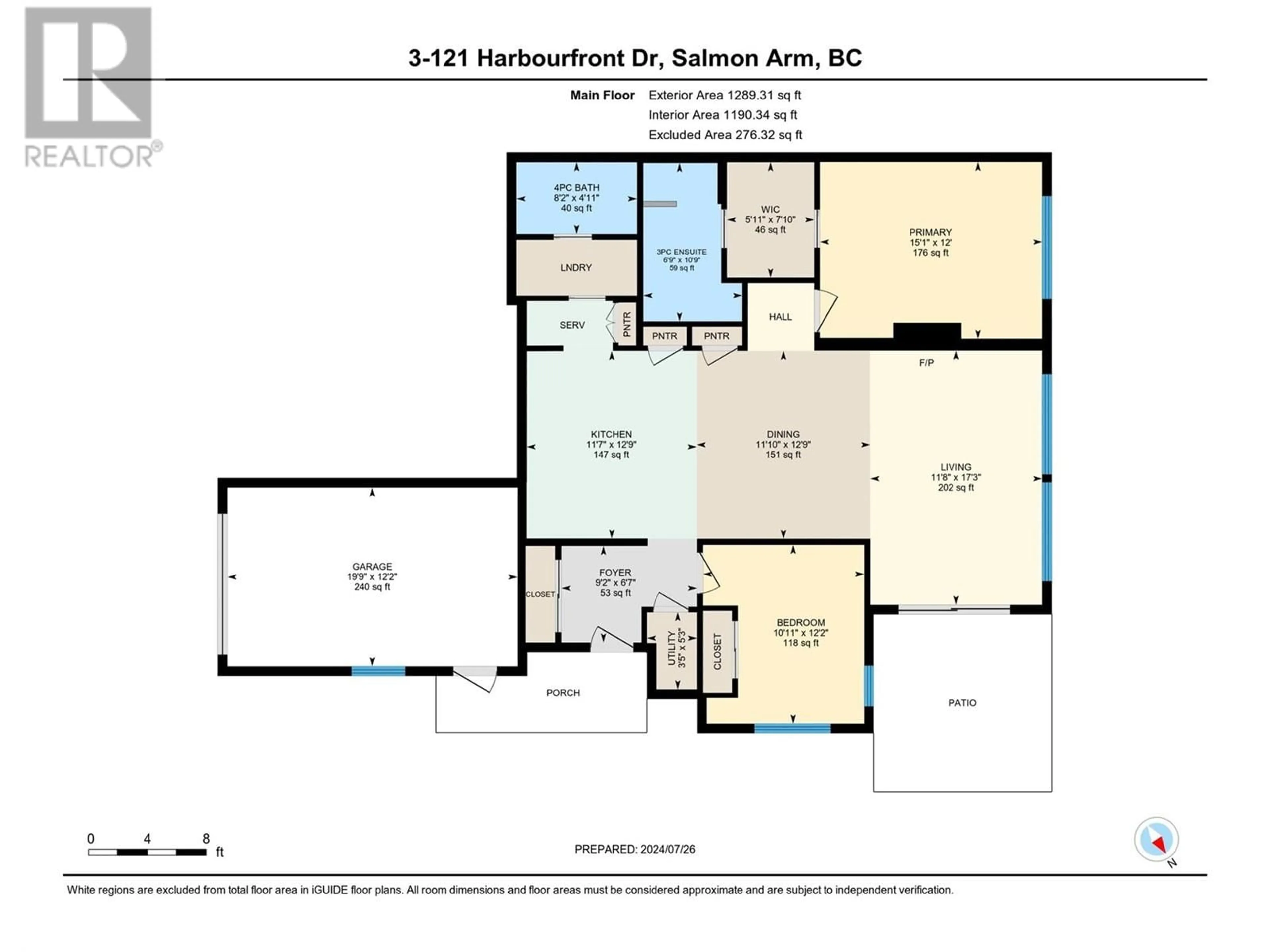 Floor plan for 3 - 121 HARBOURFRONT DRIVE NORTHEAST, Salmon Arm British Columbia V1E2T3