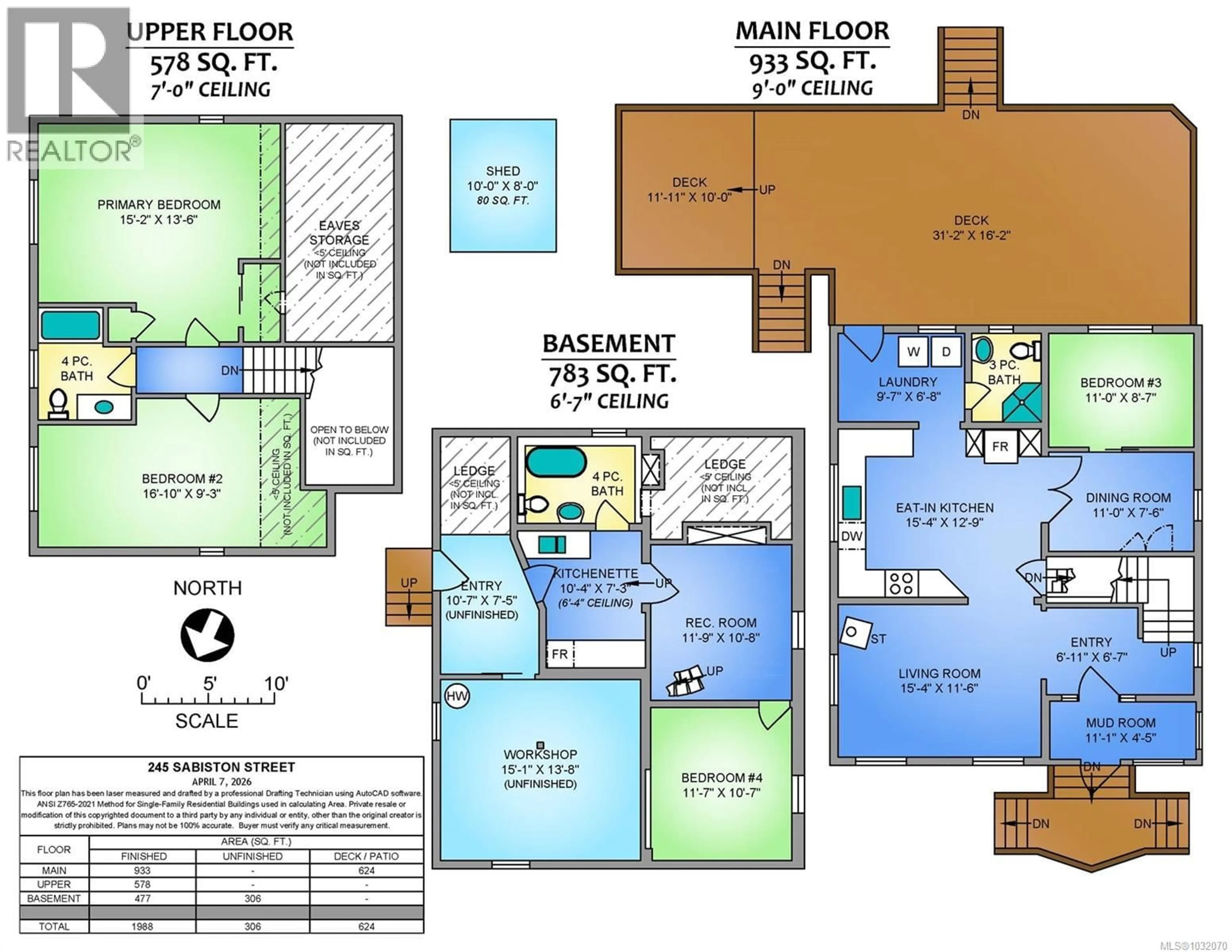 Floor plan for 245 SABISTON STREET, Nanaimo British Columbia V9R1M4