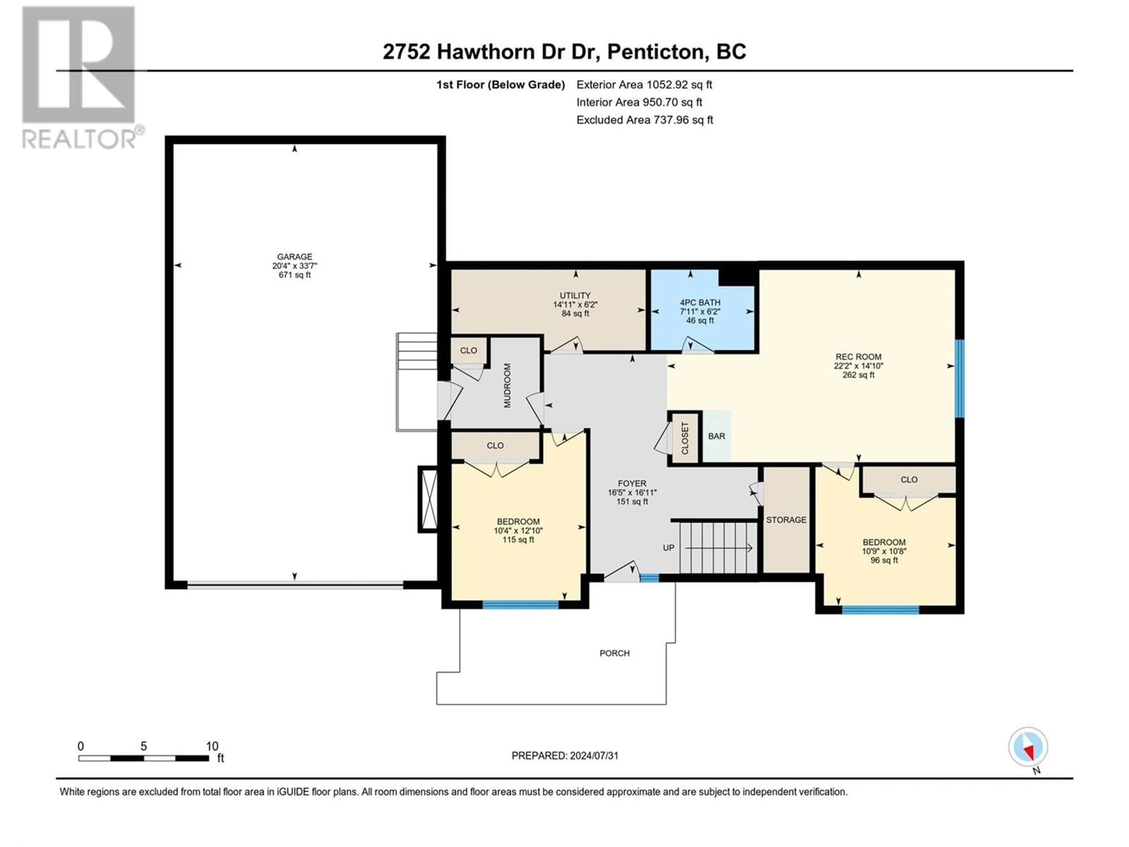 Floor plan for 2752 HAWTHORN DRIVE, Penticton British Columbia V2A0C2