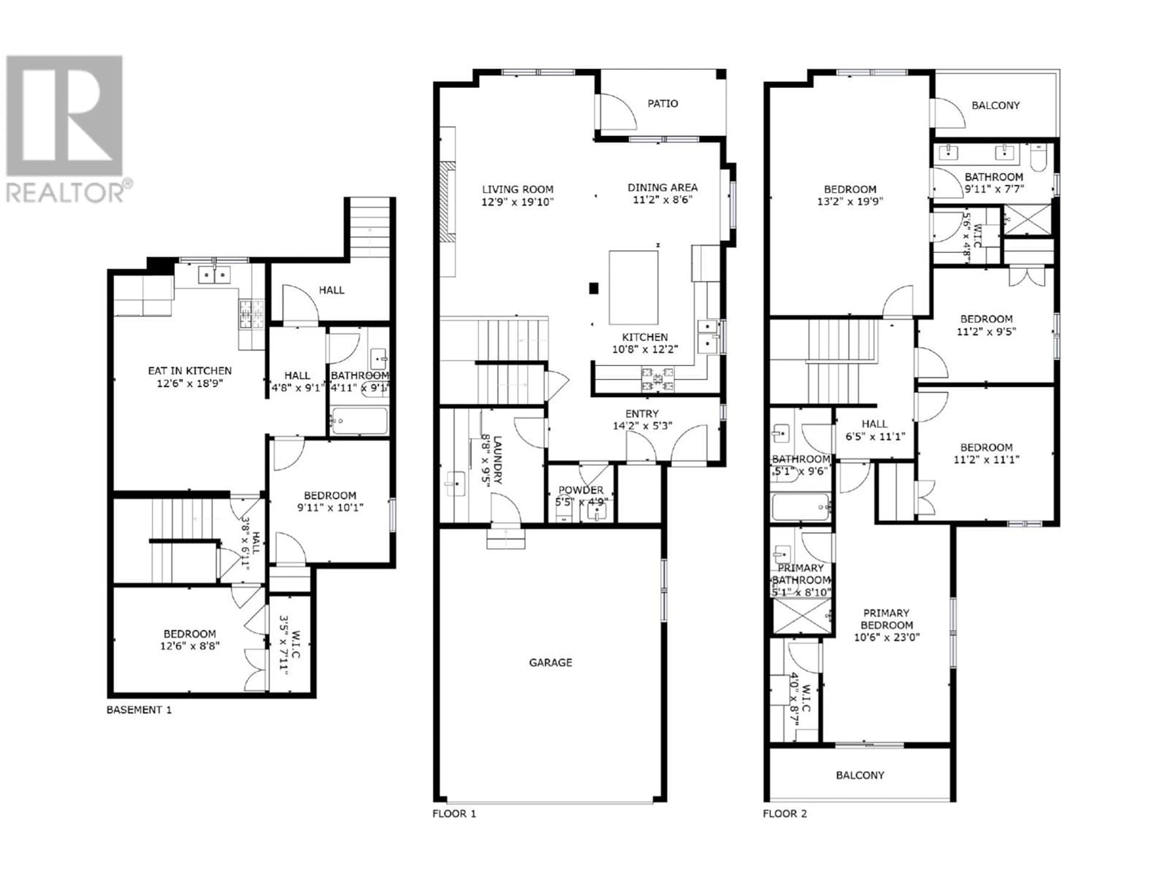 Floor plan for 1946 Hemmerling Court, Kelowna British Columbia V1V1X1