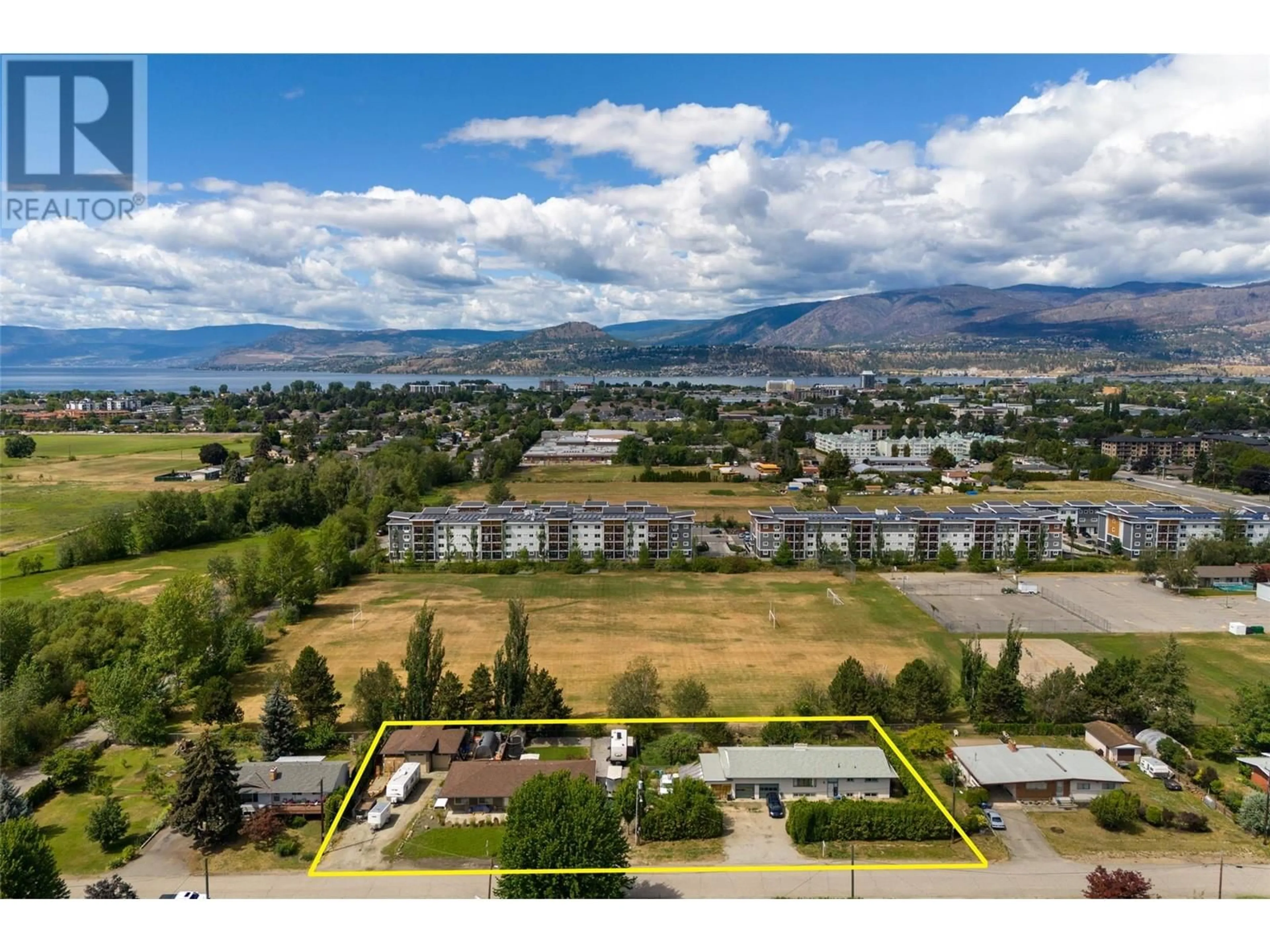 A pic from outside/outdoor area/front of a property/back of a property/a pic from drone, mountain view for 3250 ST. AMAND ROAD, Kelowna British Columbia V1W3P1