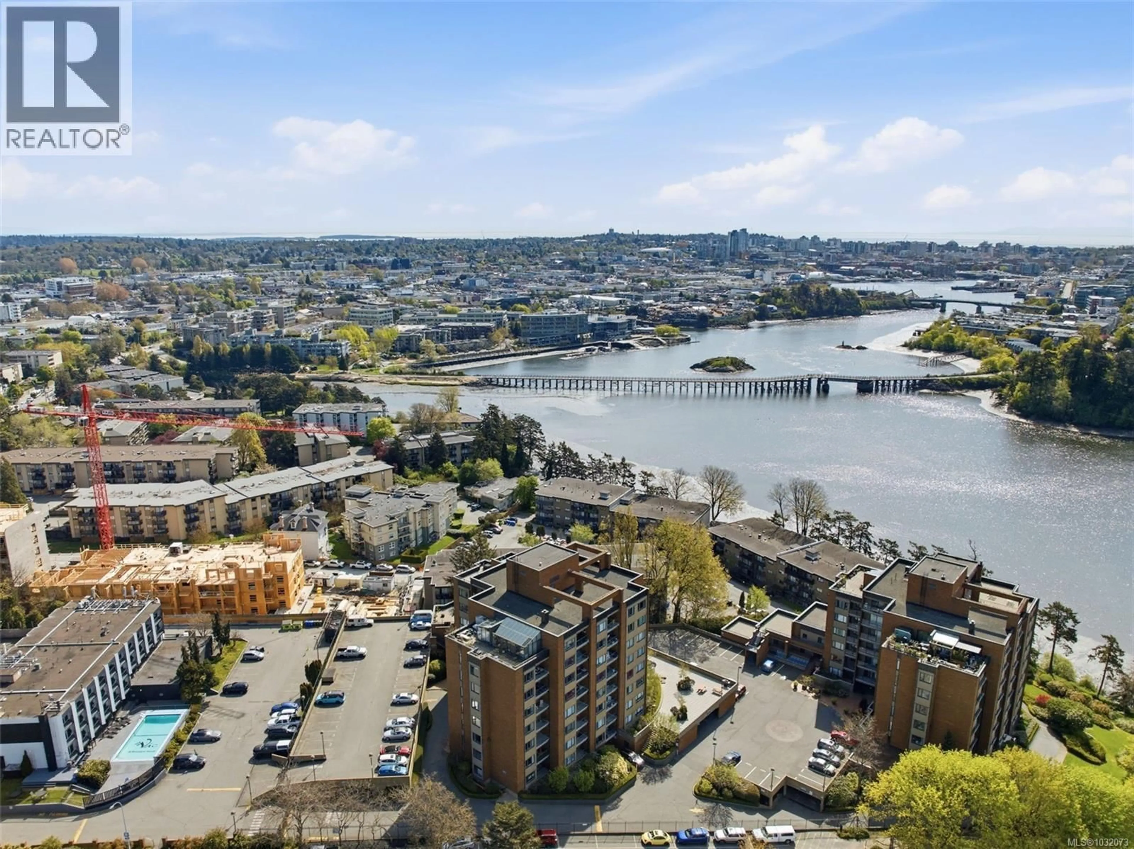 A pic from outside/outdoor area/front of a property/back of a property/a pic from drone, water/lake/river/ocean view for 308 - 103 GORGE ROAD EAST, Victoria British Columbia V9A6Z2