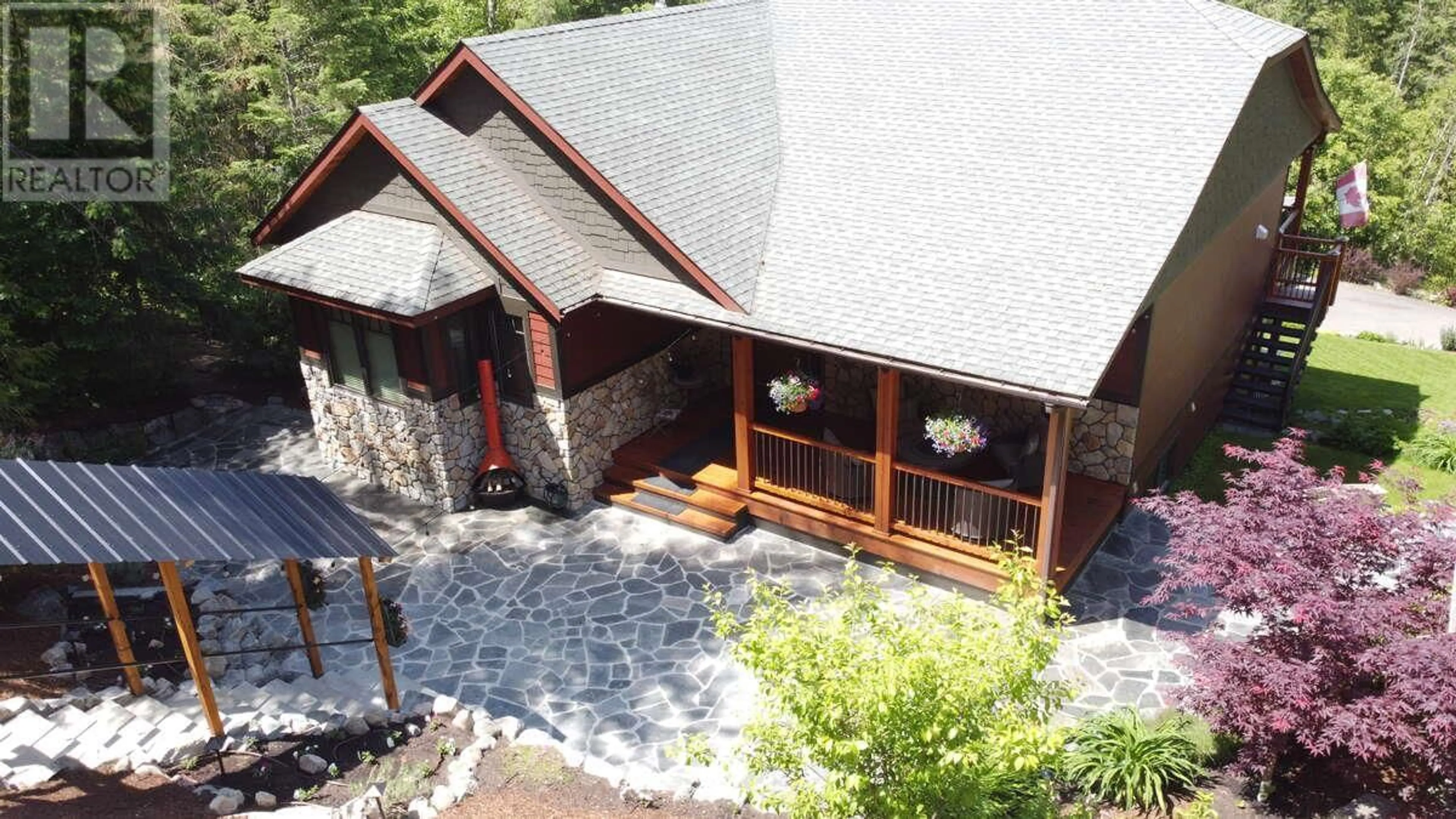 A pic from outside/outdoor area/front of a property/back of a property/a pic from drone, building for 82 WALKER ROAD, Enderby British Columbia V0E1V5