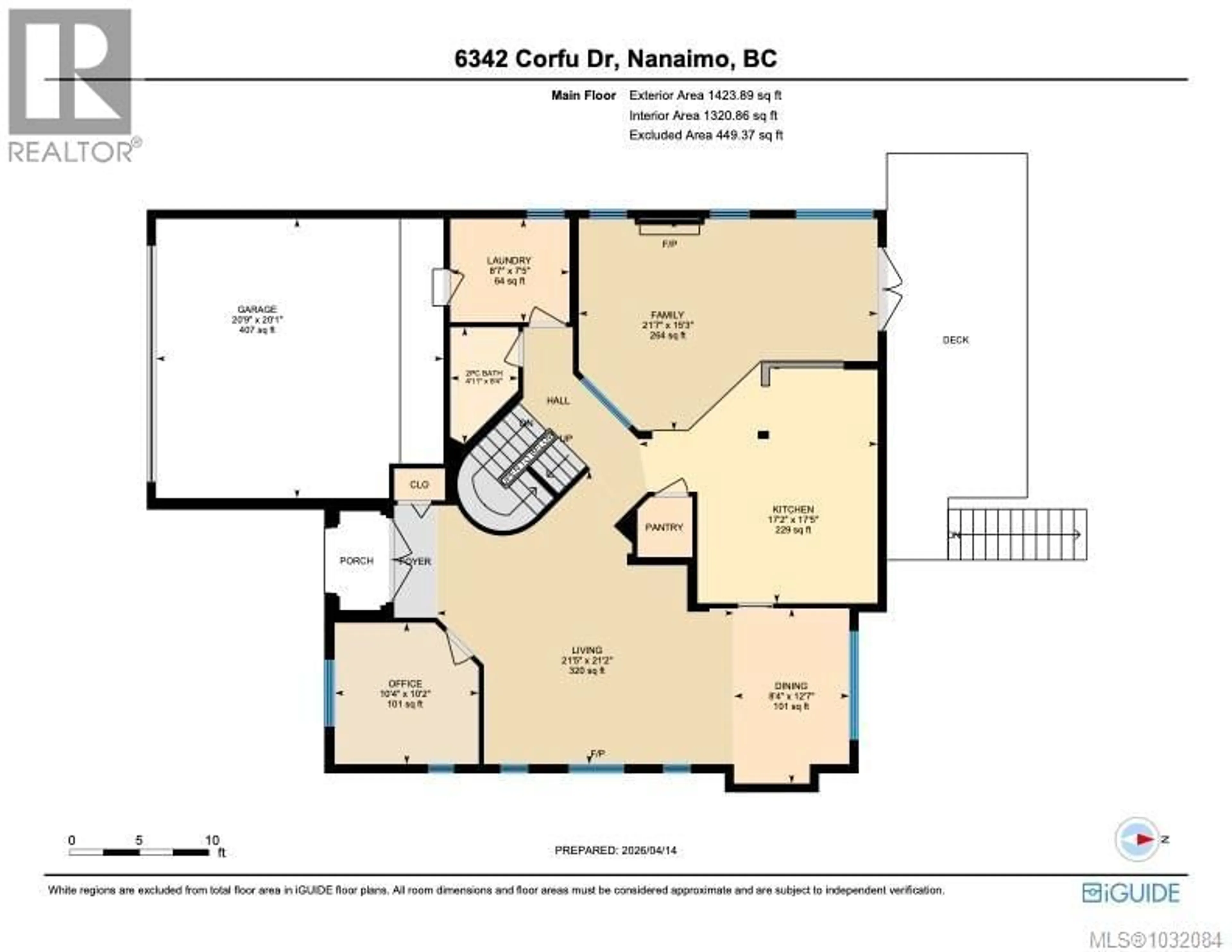 Floor plan for 6342 CORFU DRIVE, Nanaimo British Columbia V9V1P2