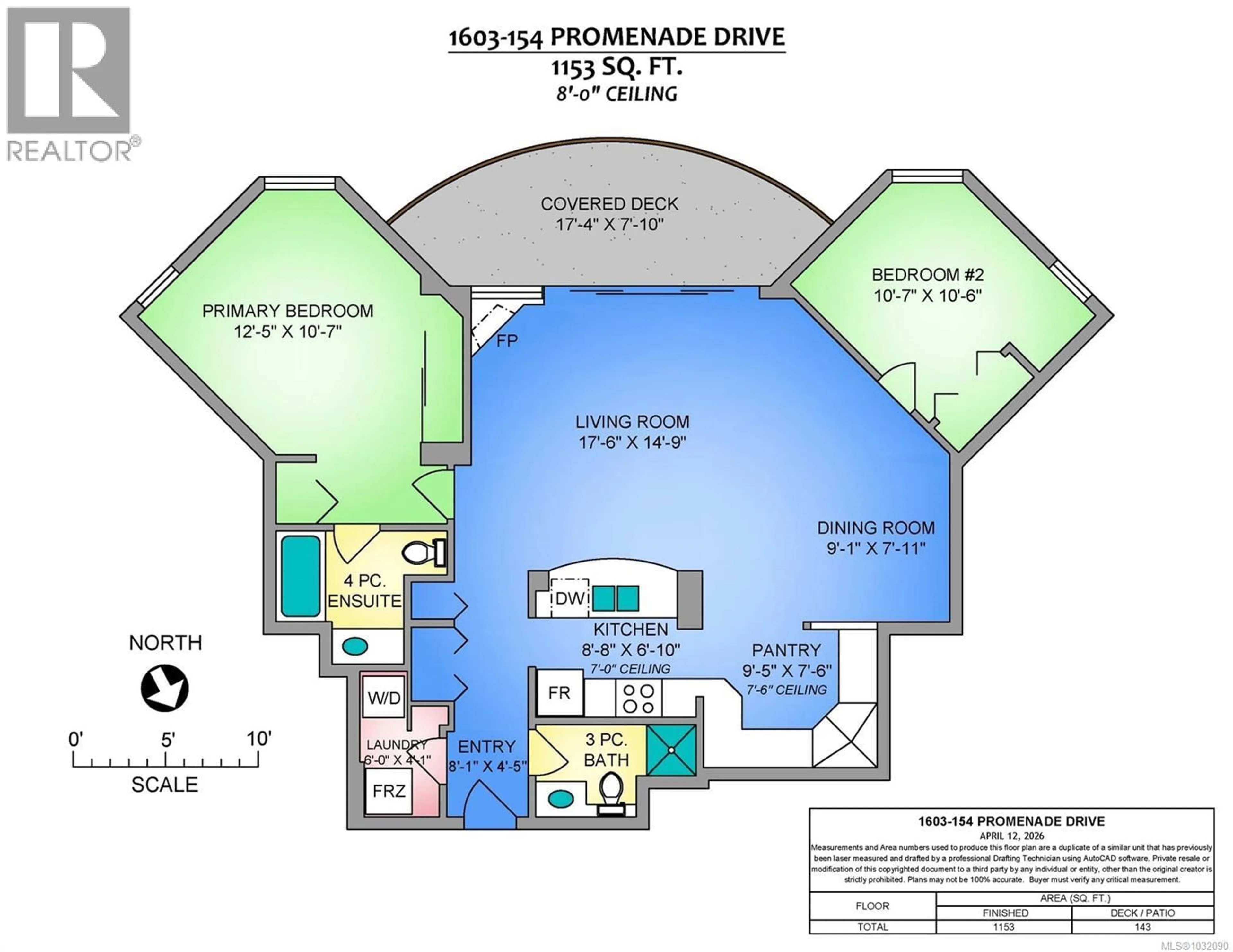 Floor plan for 1603 - 154 PROMENADE DRIVE, Nanaimo British Columbia V9R6Y3