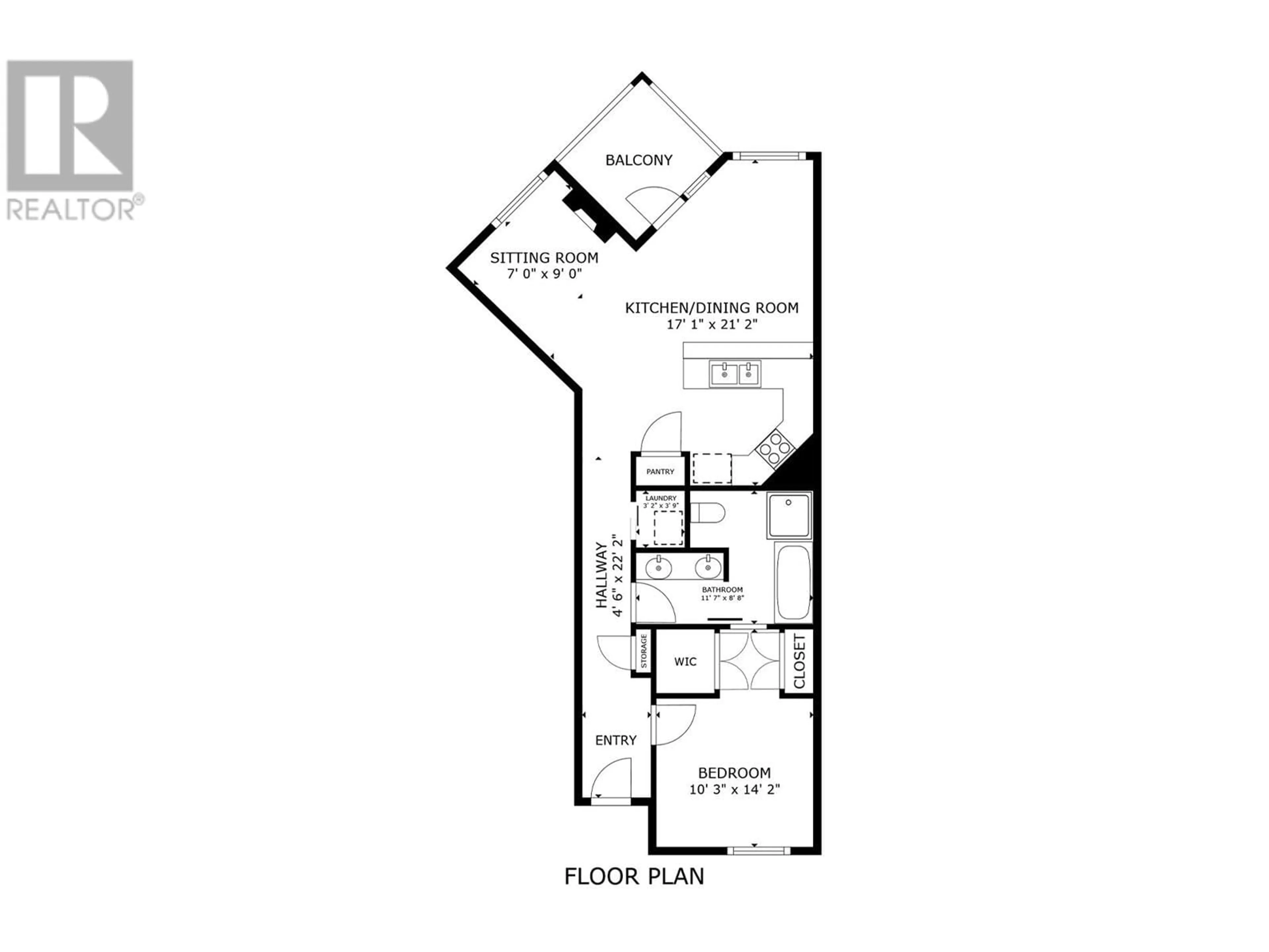 Floor plan for 1288 Water Street Unit# 251 (C3), Kelowna British Columbia V1Y9P4