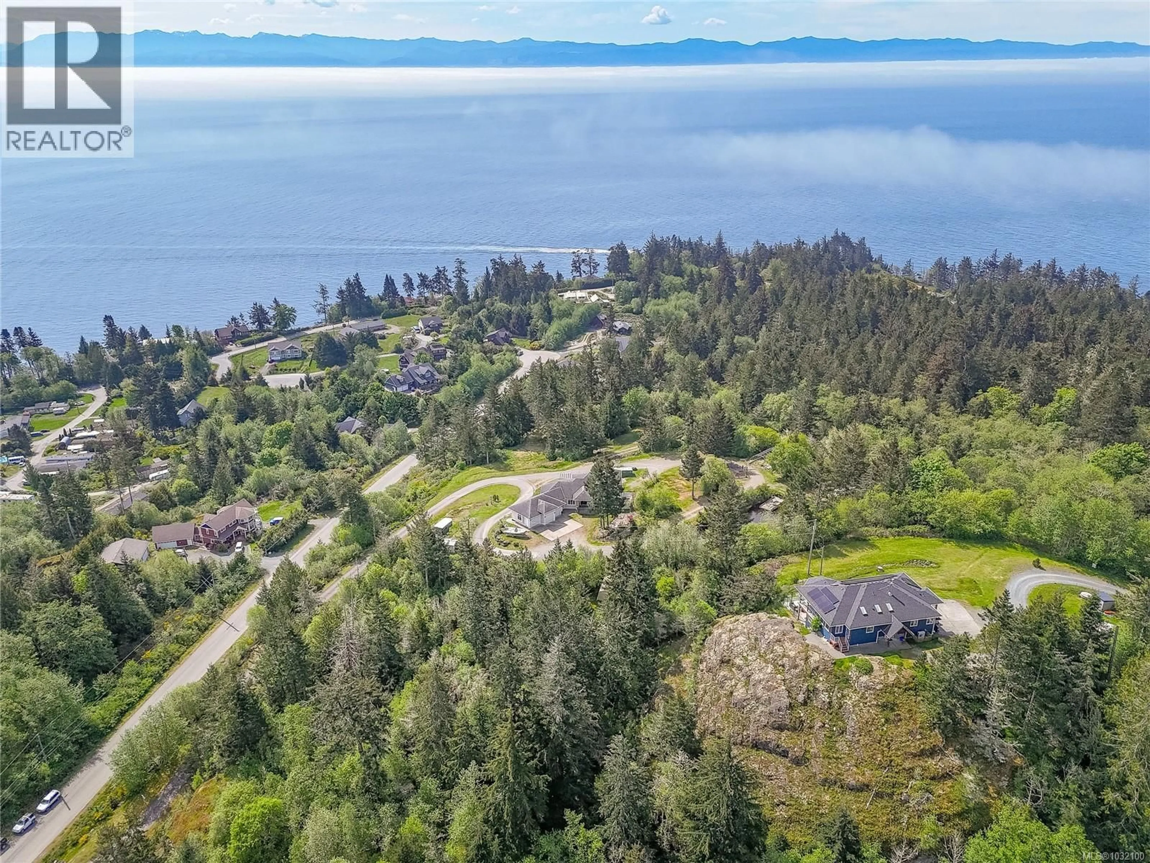 A pic from outside/outdoor area/front of a property/back of a property/a pic from drone, water/lake/river/ocean view for 2175 OTTER RIDGE DRIVE, Sooke British Columbia V9Z1E4