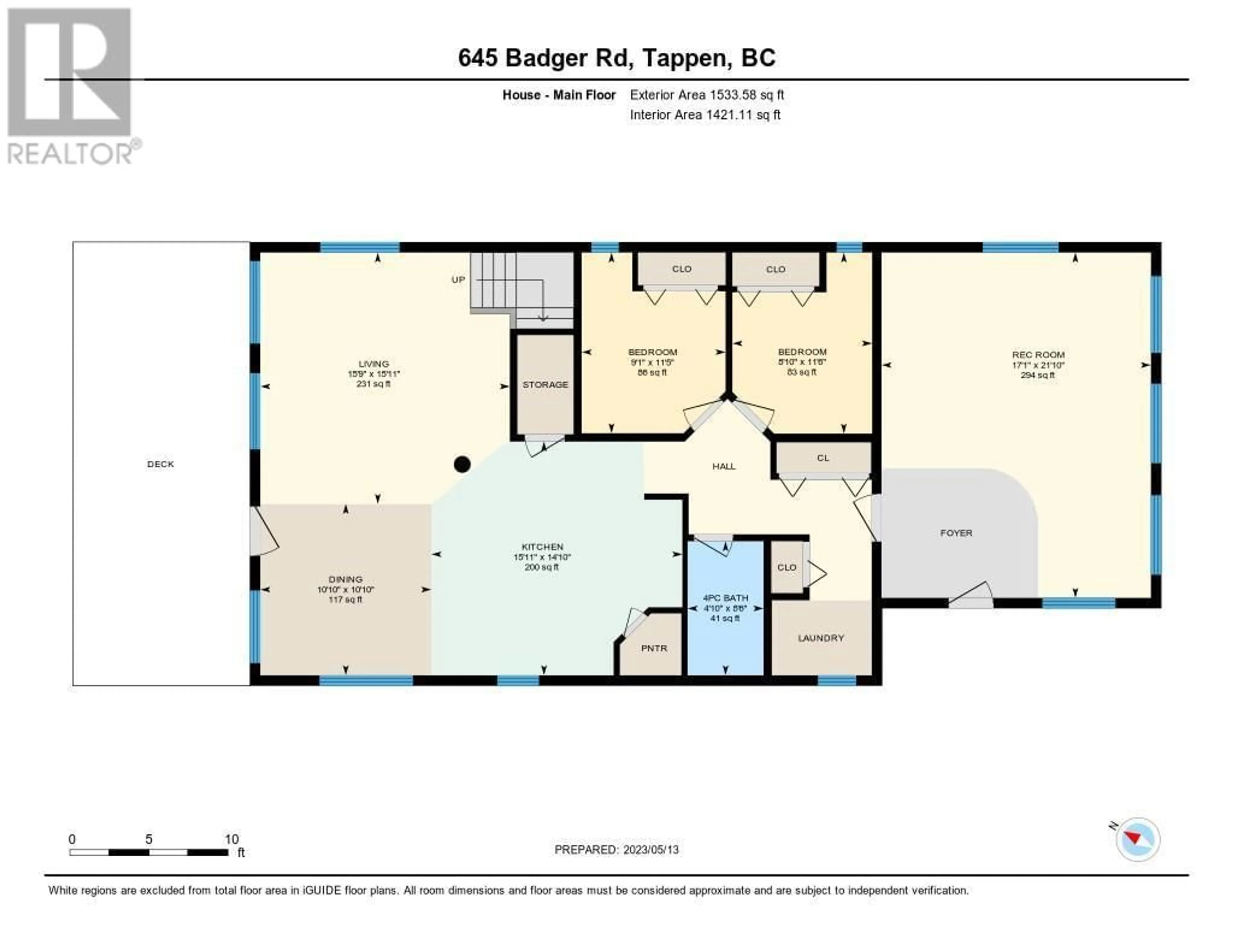 Floor plan for 645 BADGER ROAD, Tappen British Columbia V0E2X1