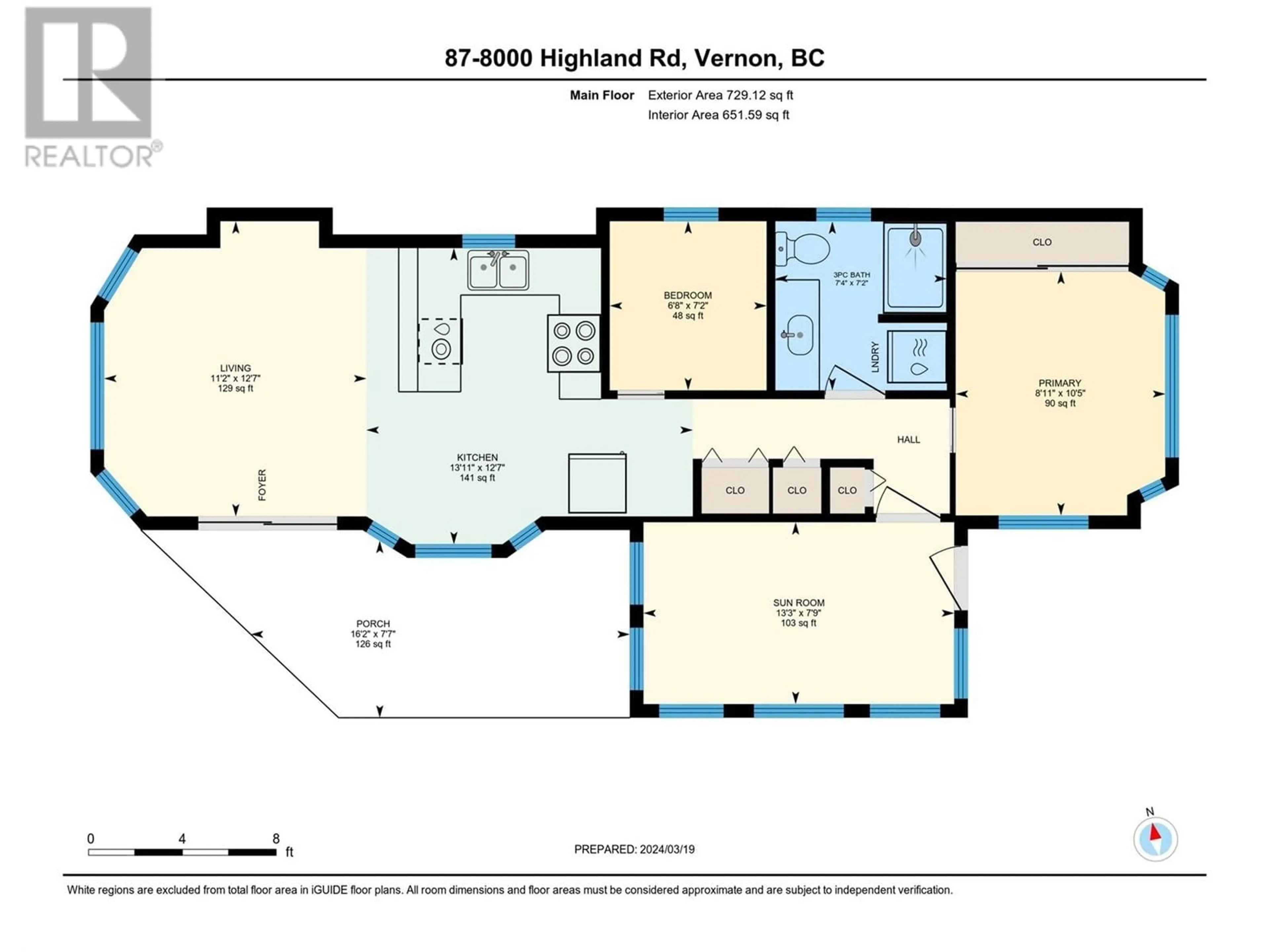 Floor plan for 8000 Highland Road Unit# 87, Vernon British Columbia V1B3W5