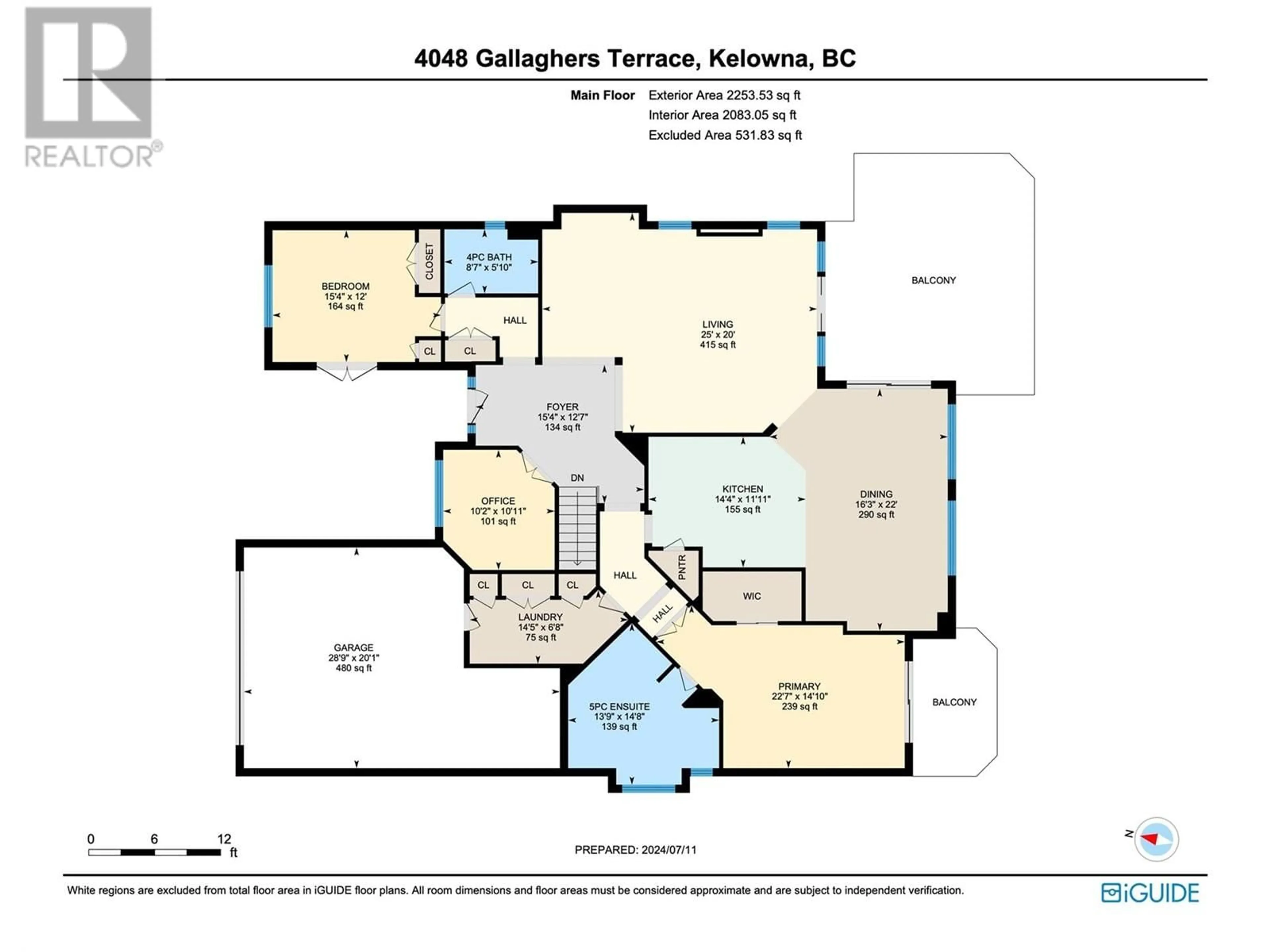 Floor plan for 4048 Gallaghers Terrace, Kelowna British Columbia V1W3Z8