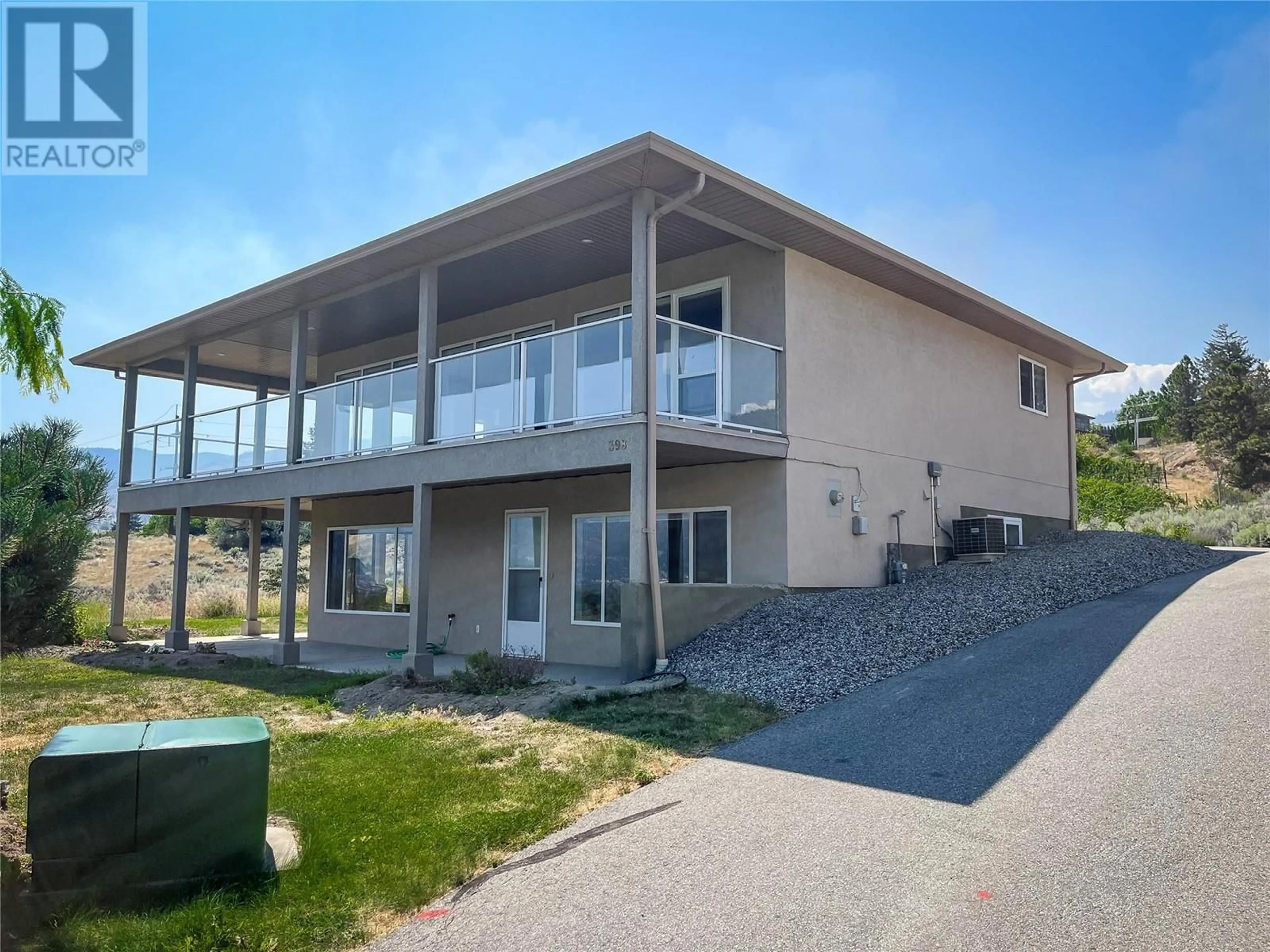 A pic from exterior of the house or condo, the front or back of building for 398 Ridge Road, Penticton British Columbia V2A8N7