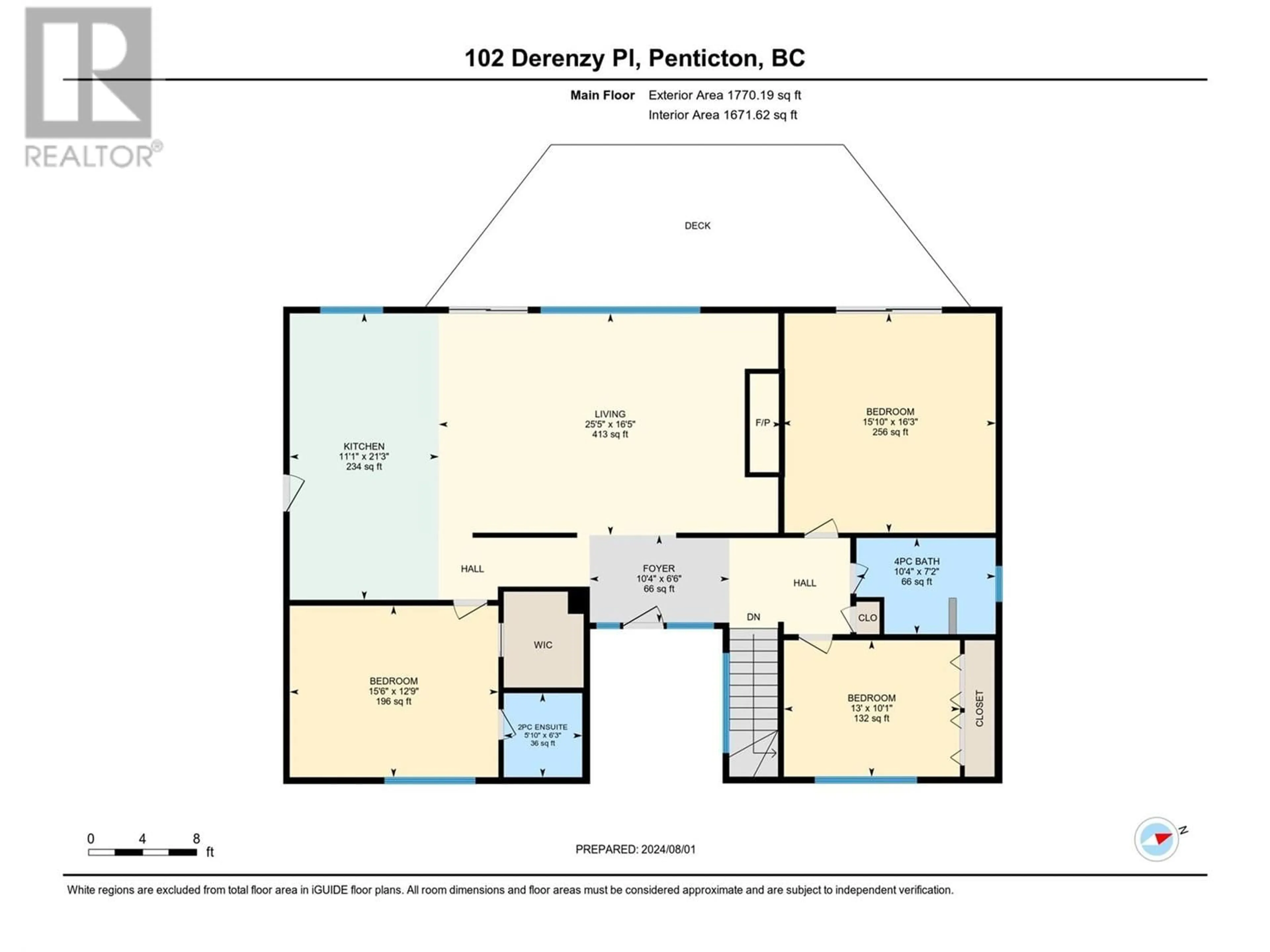 Floor plan for 102 Derenzy Place, Penticton British Columbia V2A8W7