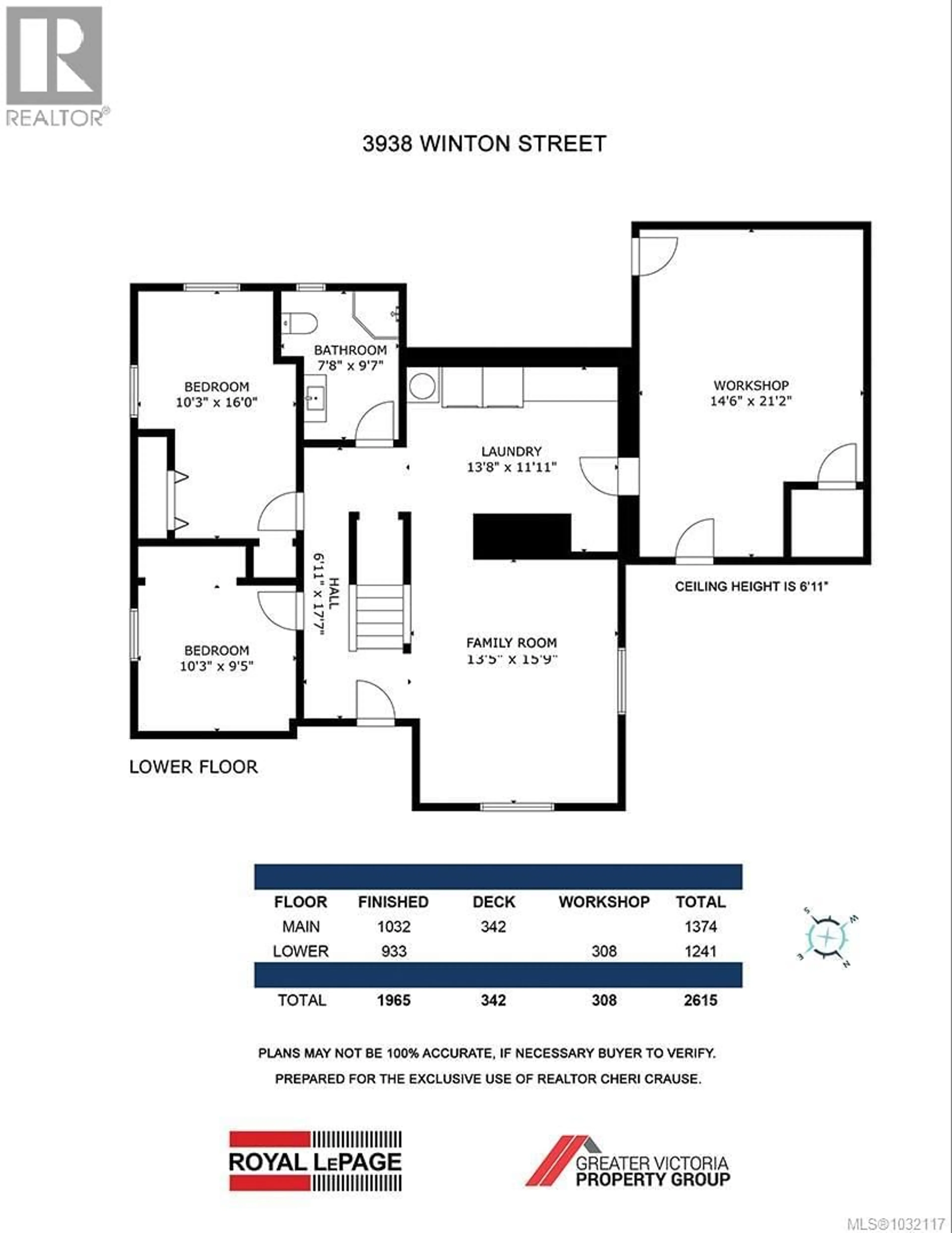 Floor plan for 3938 WINTON STREET, Saanich British Columbia V8P3L3