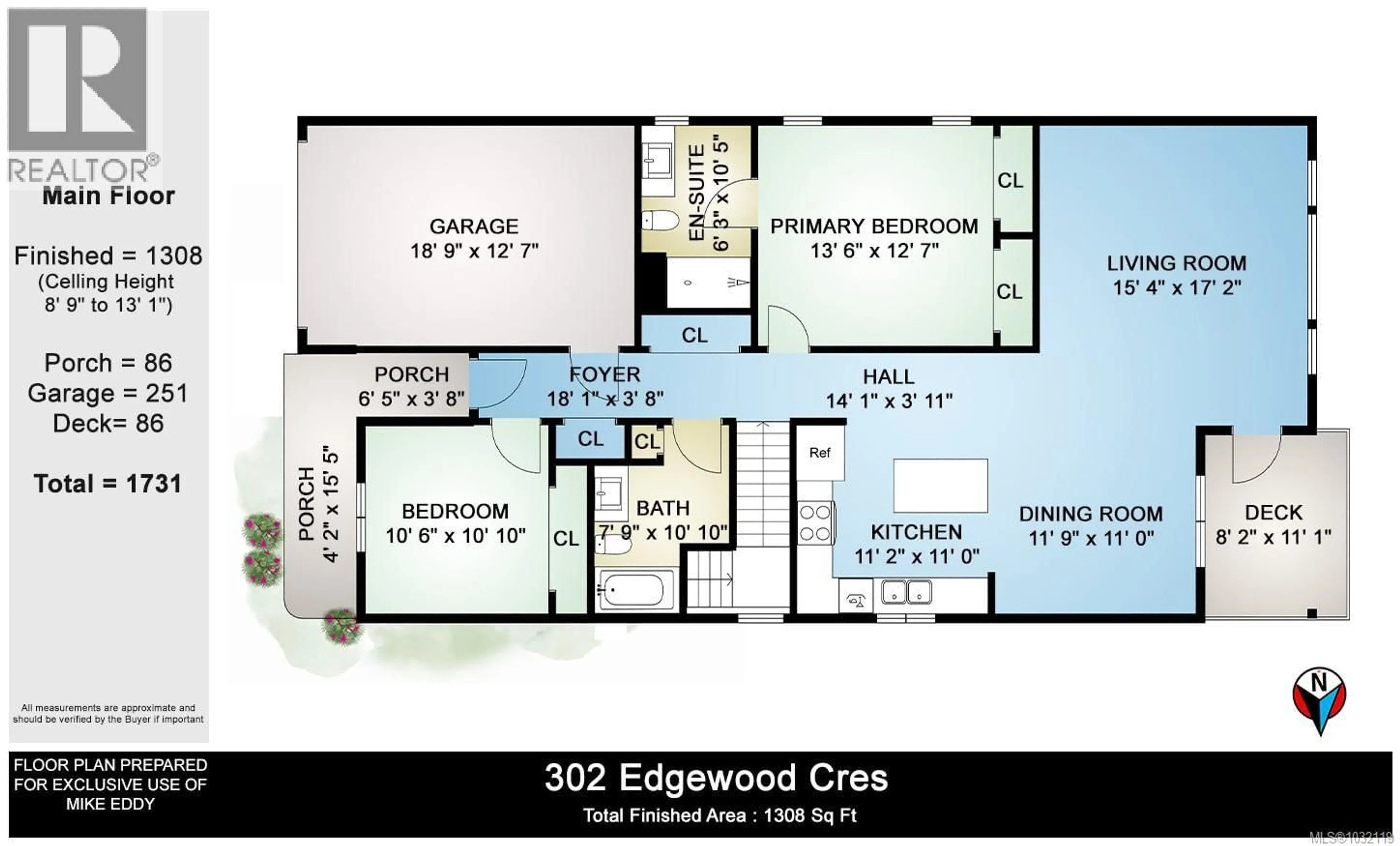 Floor plan for 302 EDGEWOOD CRESCENT, Duncan British Columbia V9L0G6