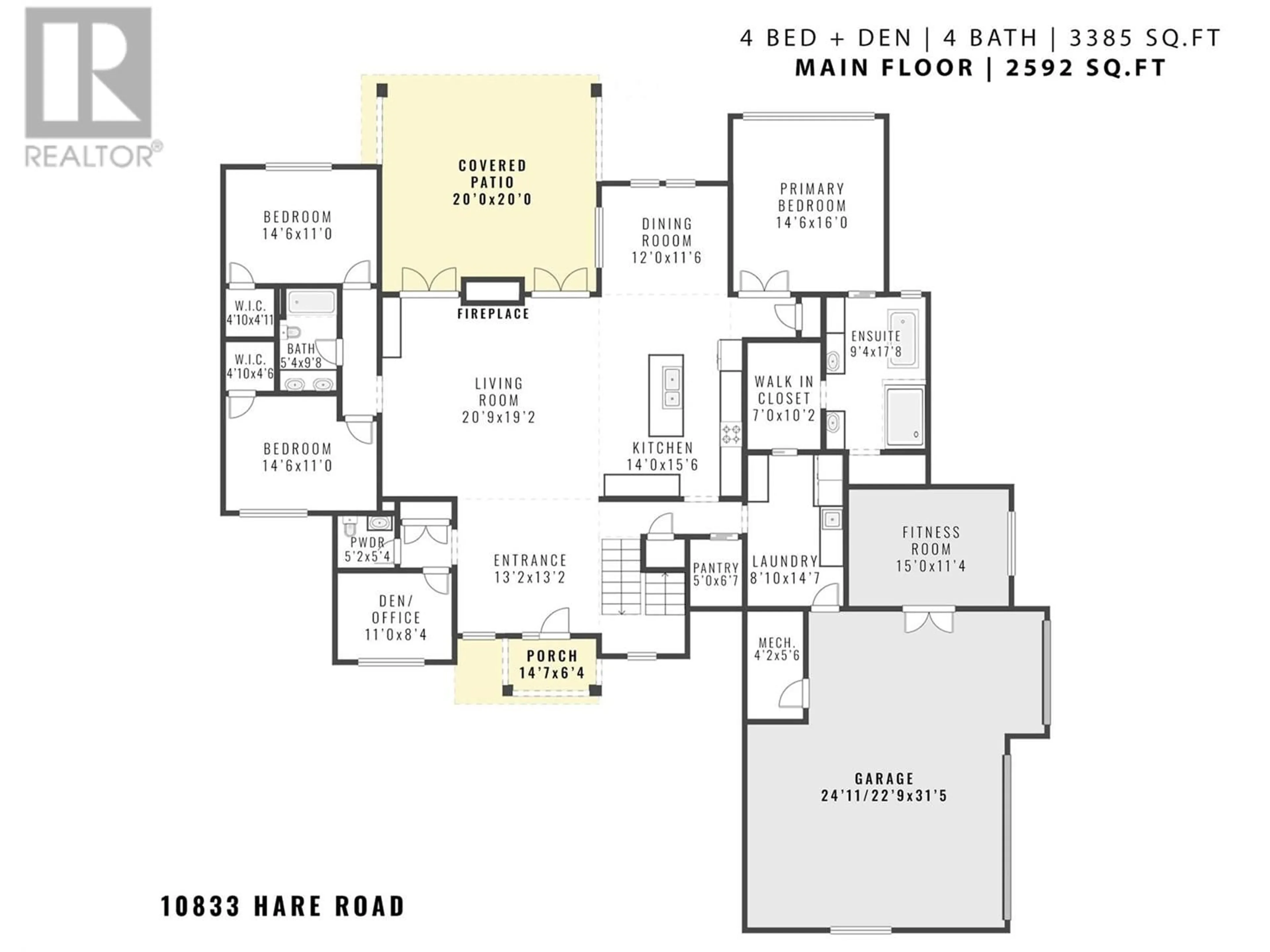 Floor plan for 10833 Hare Road, Lake Country British Columbia V4V2H6