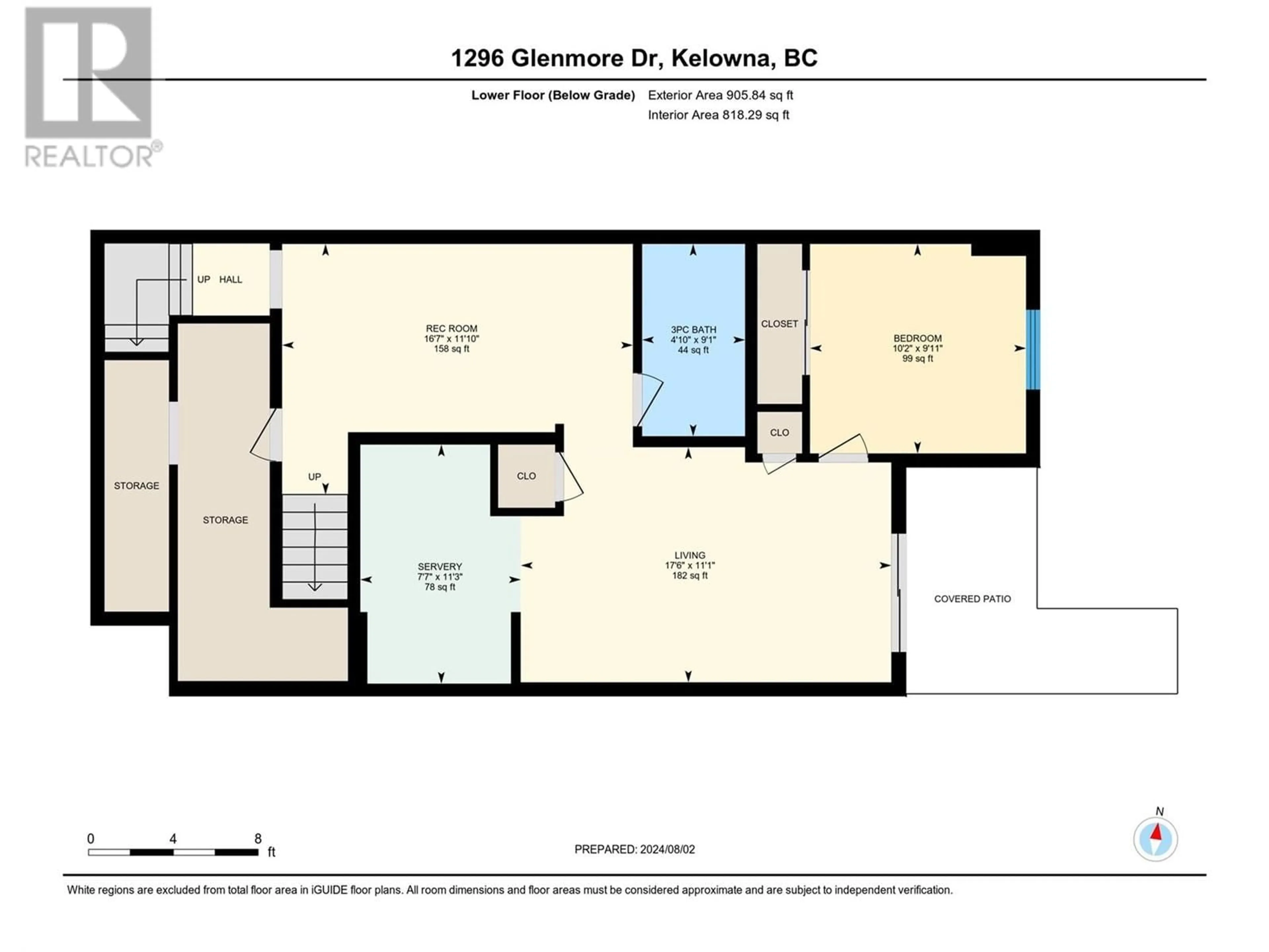 Floor plan for 1296 Glenmore Drive, Kelowna British Columbia V1Y4P3