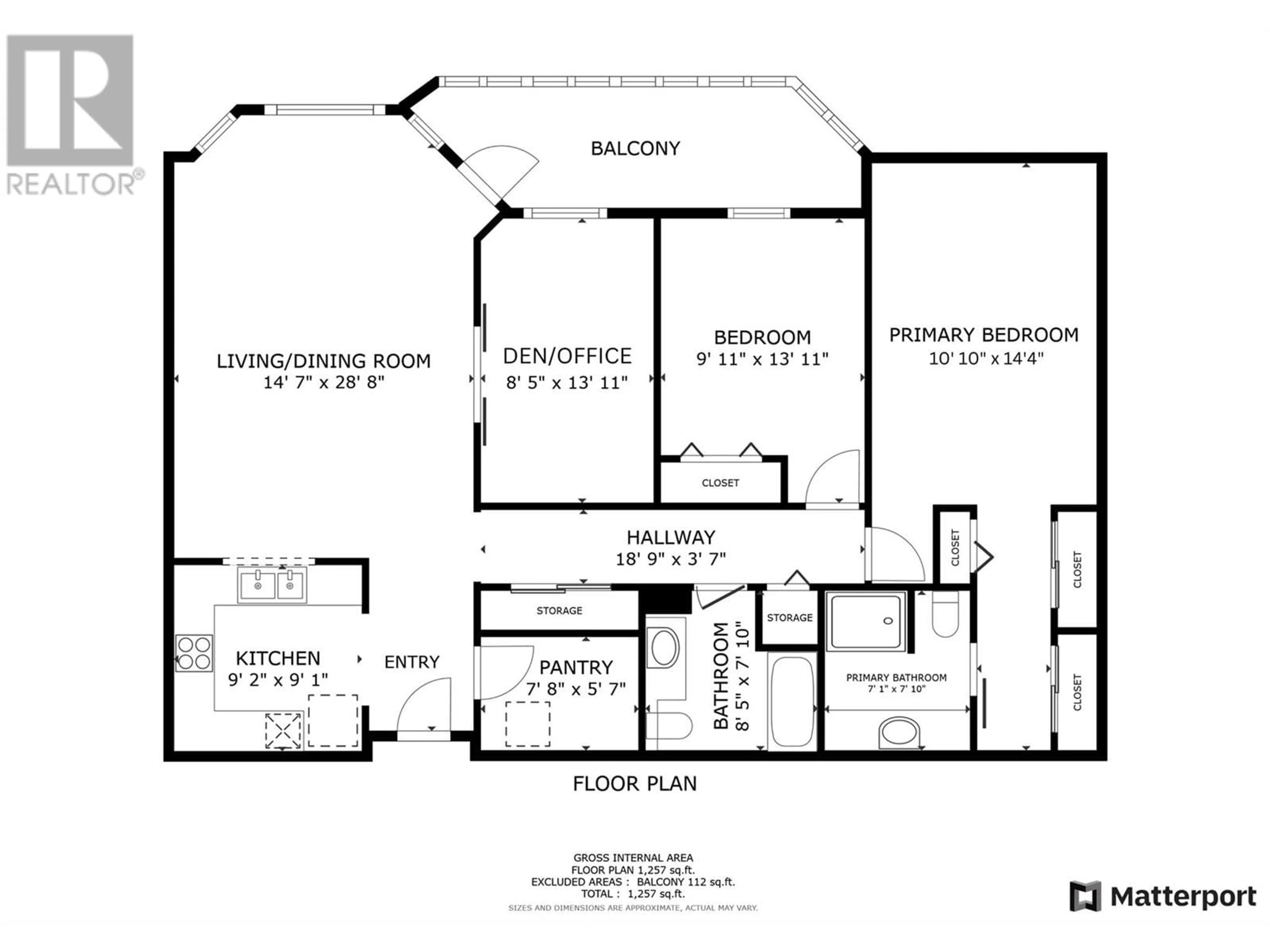 Floor plan for 877 KLO Road Unit# 307, Kelowna British Columbia V1Y9R1