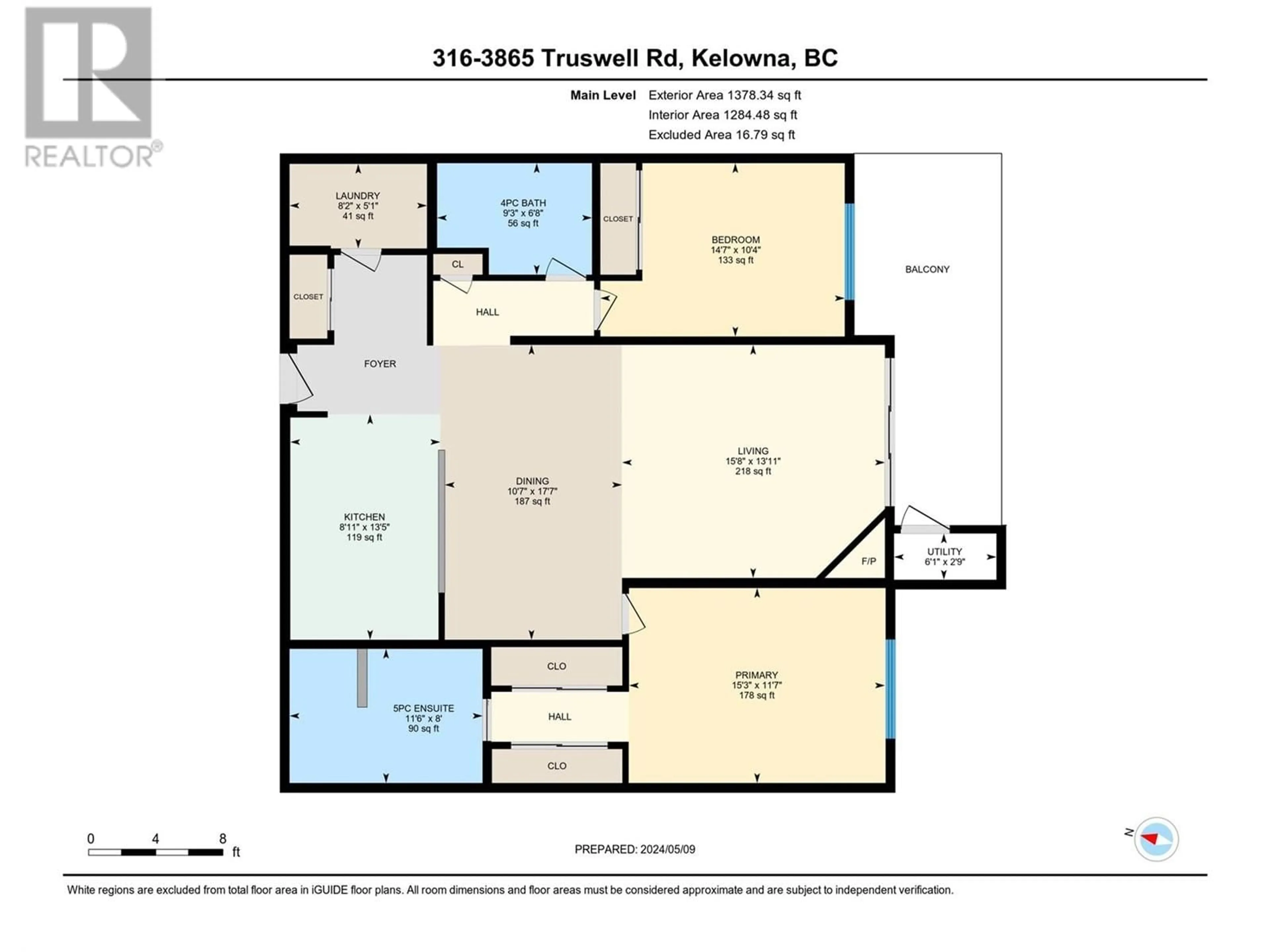 Floor plan for 3865 Truswell Road Unit# 316, Kelowna British Columbia V1W3K9