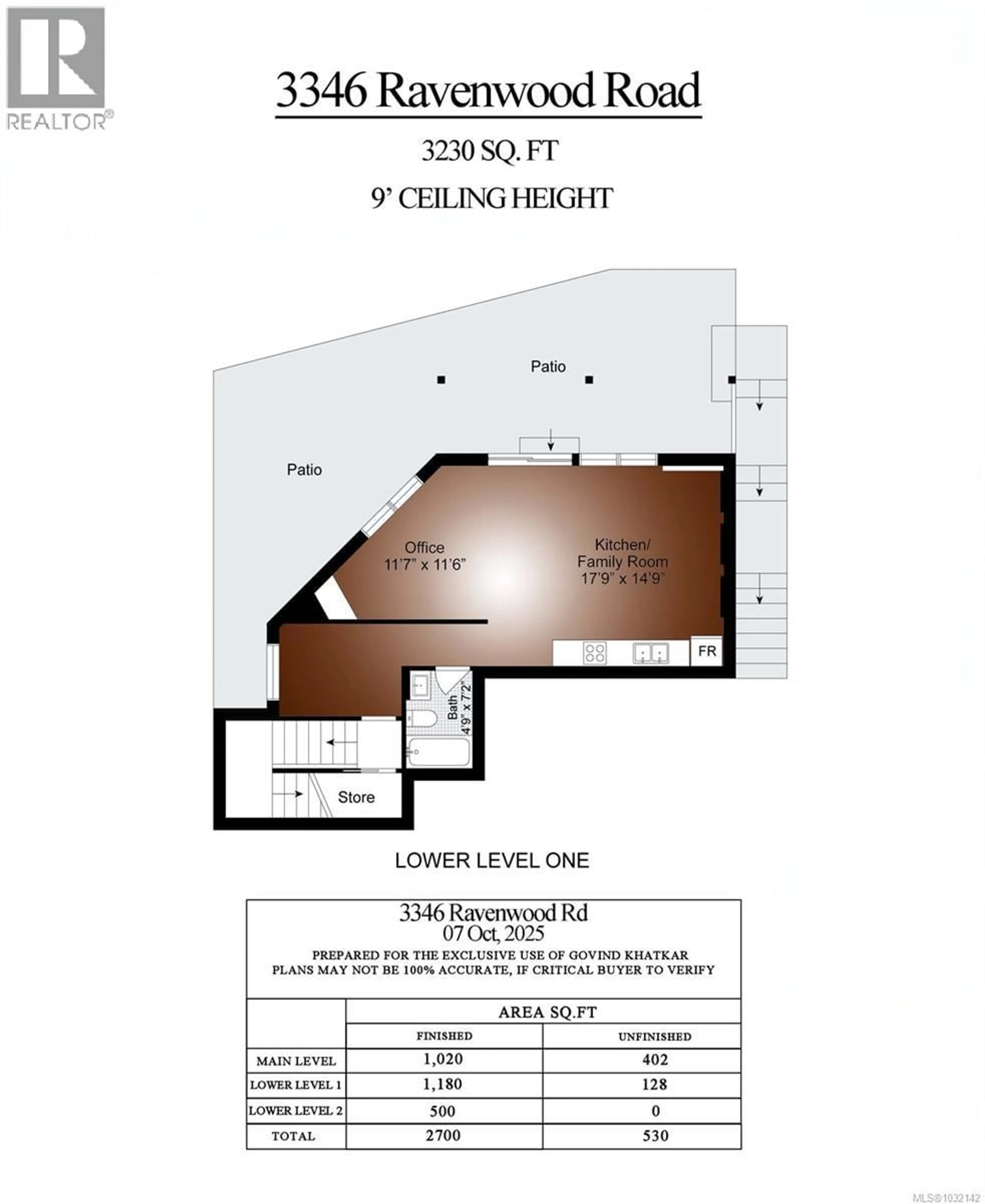 Floor plan for 3346 RAVENWOOD ROAD, Colwood British Columbia V9C2X4