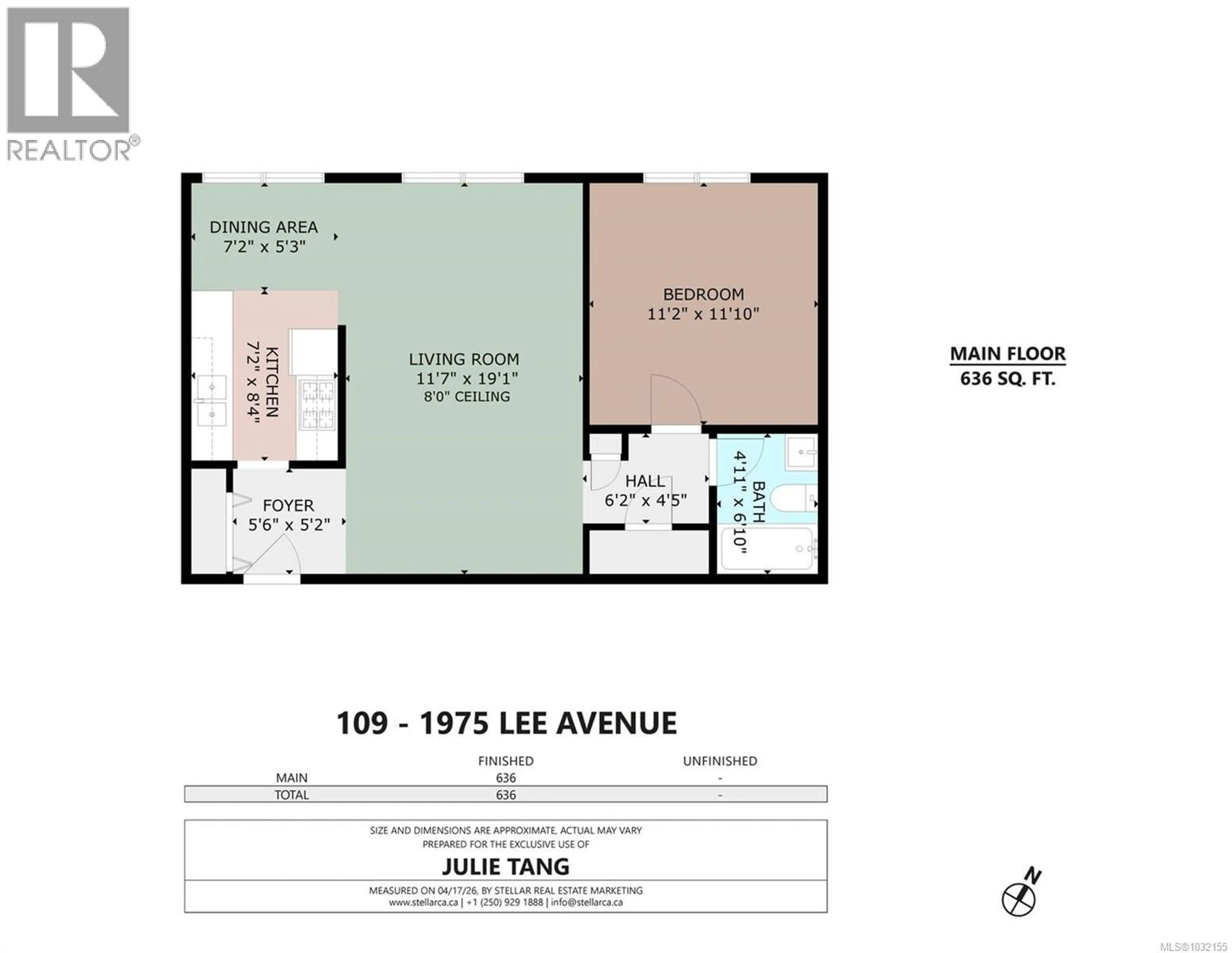 Floor plan for 109 - 1975 LEE AVENUE, Victoria British Columbia V8R4W9