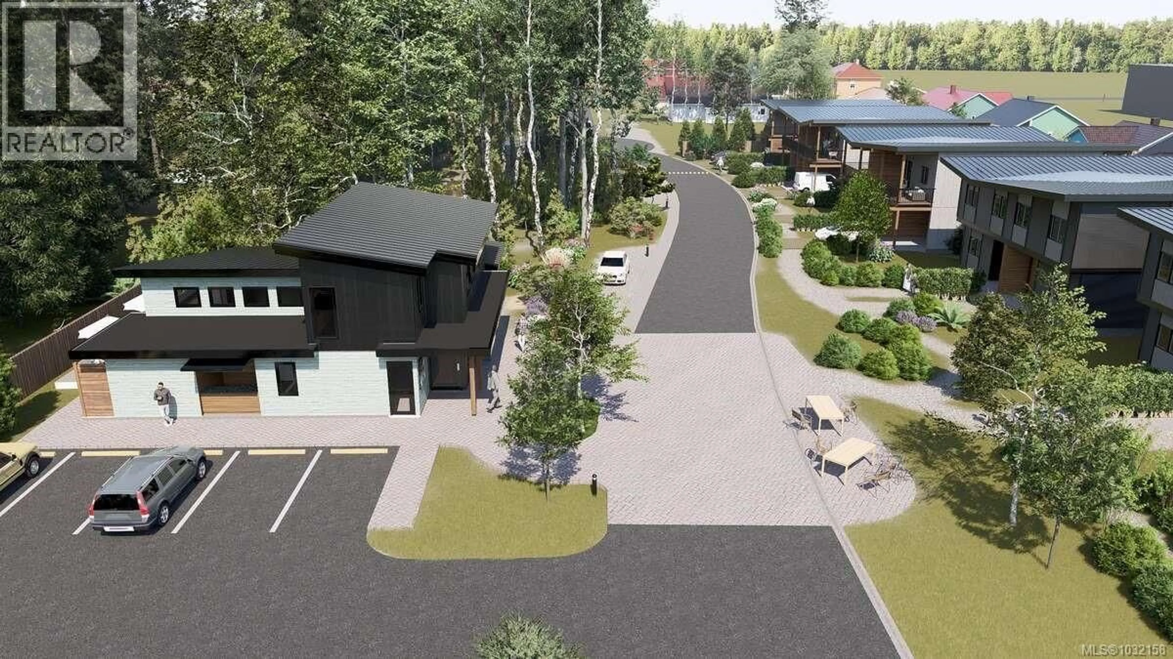 A pic from outside/outdoor area/front of a property/back of a property/a pic from drone, street for 8 - 1600 LARSEN ROAD, Courtenay British Columbia V9N2G1