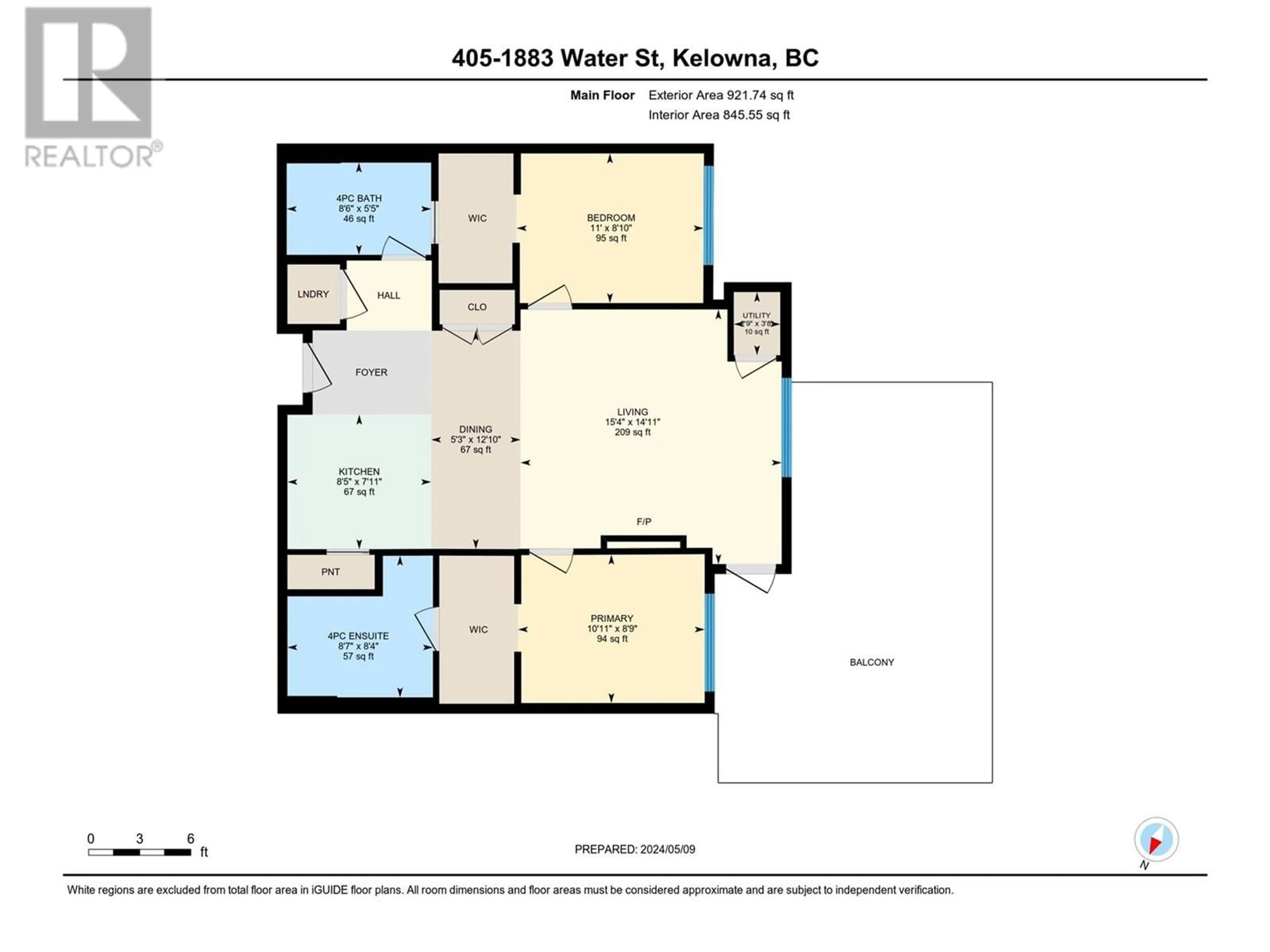 Floor plan for 1883 Water Street Unit# 405, Kelowna British Columbia V1Y1K4