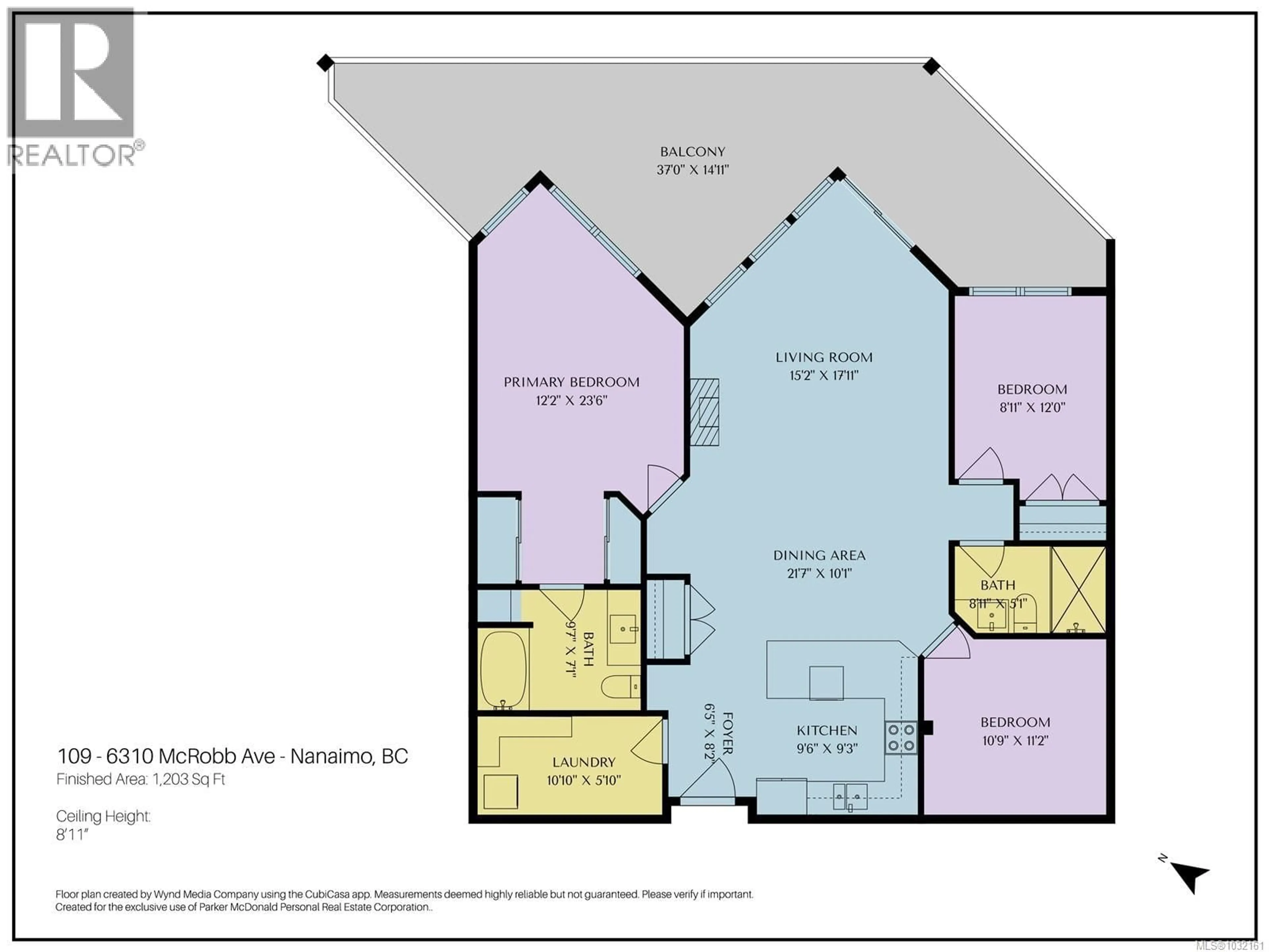 Floor plan for 109 - 6310 MCROBB AVENUE, Nanaimo British Columbia V9V1W8