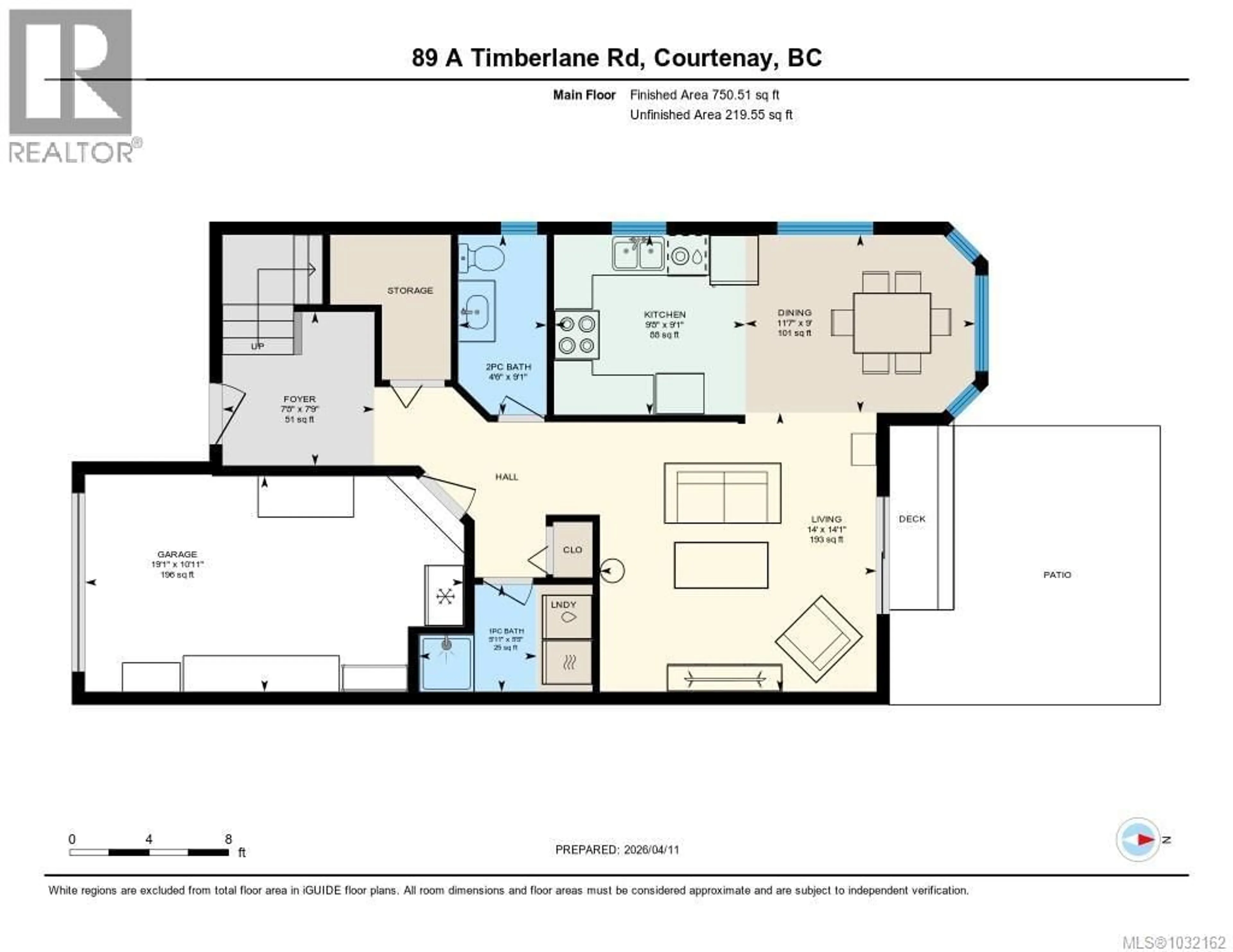 Floor plan for A - 89 TIMBERLANE ROAD, Courtenay British Columbia V9N8Z3
