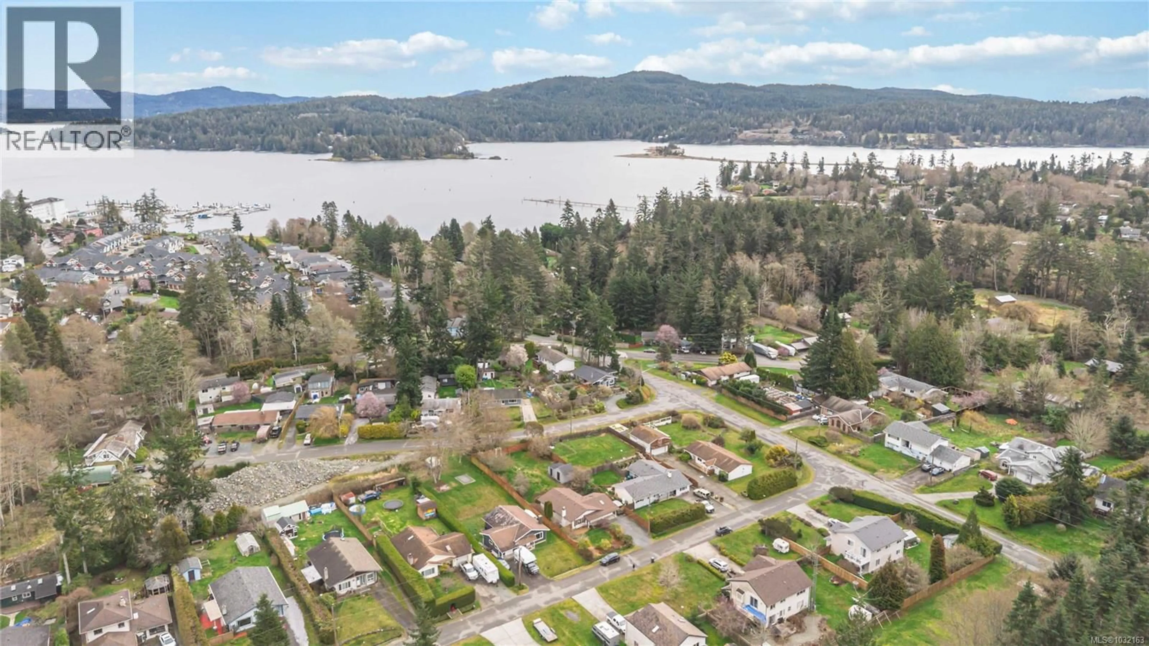 A pic from outside/outdoor area/front of a property/back of a property/a pic from drone, water/lake/river/ocean view for 1763 MARATHON LANE, Sooke British Columbia V9Z0S5