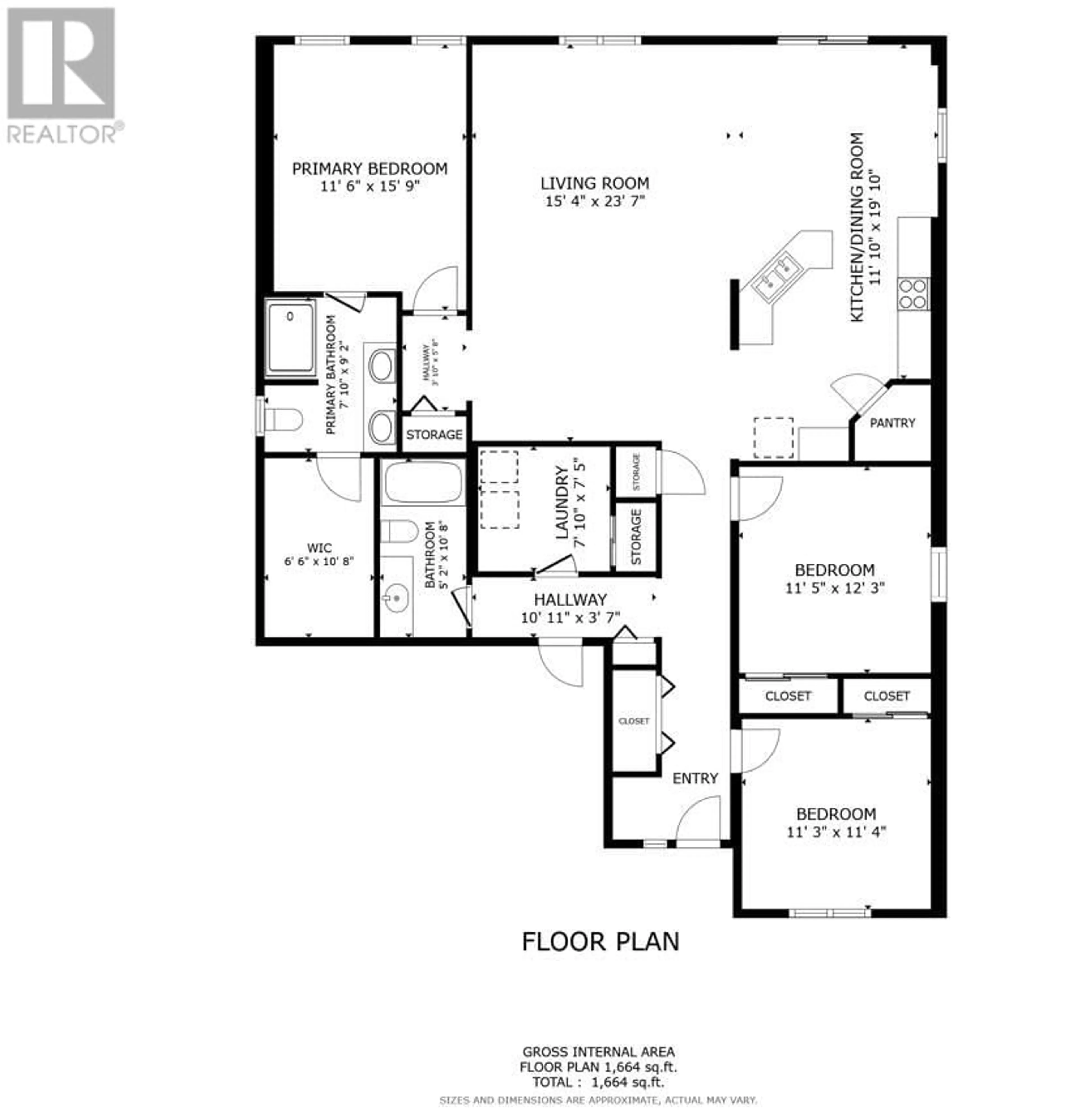 Floor plan for 9510 97 Highway N Unit# 145, Vernon British Columbia V1H1R8