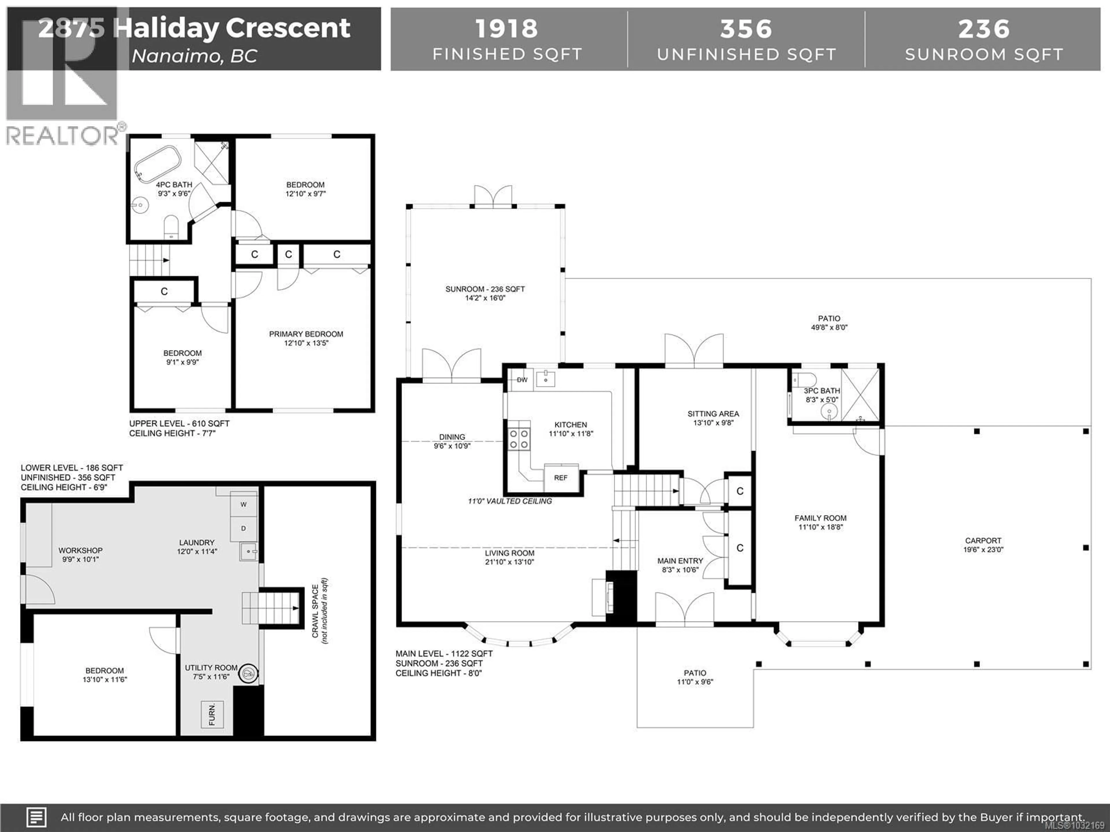 Floor plan for 2875 HALIDAY CRESCENT, Nanaimo British Columbia V9S3N1