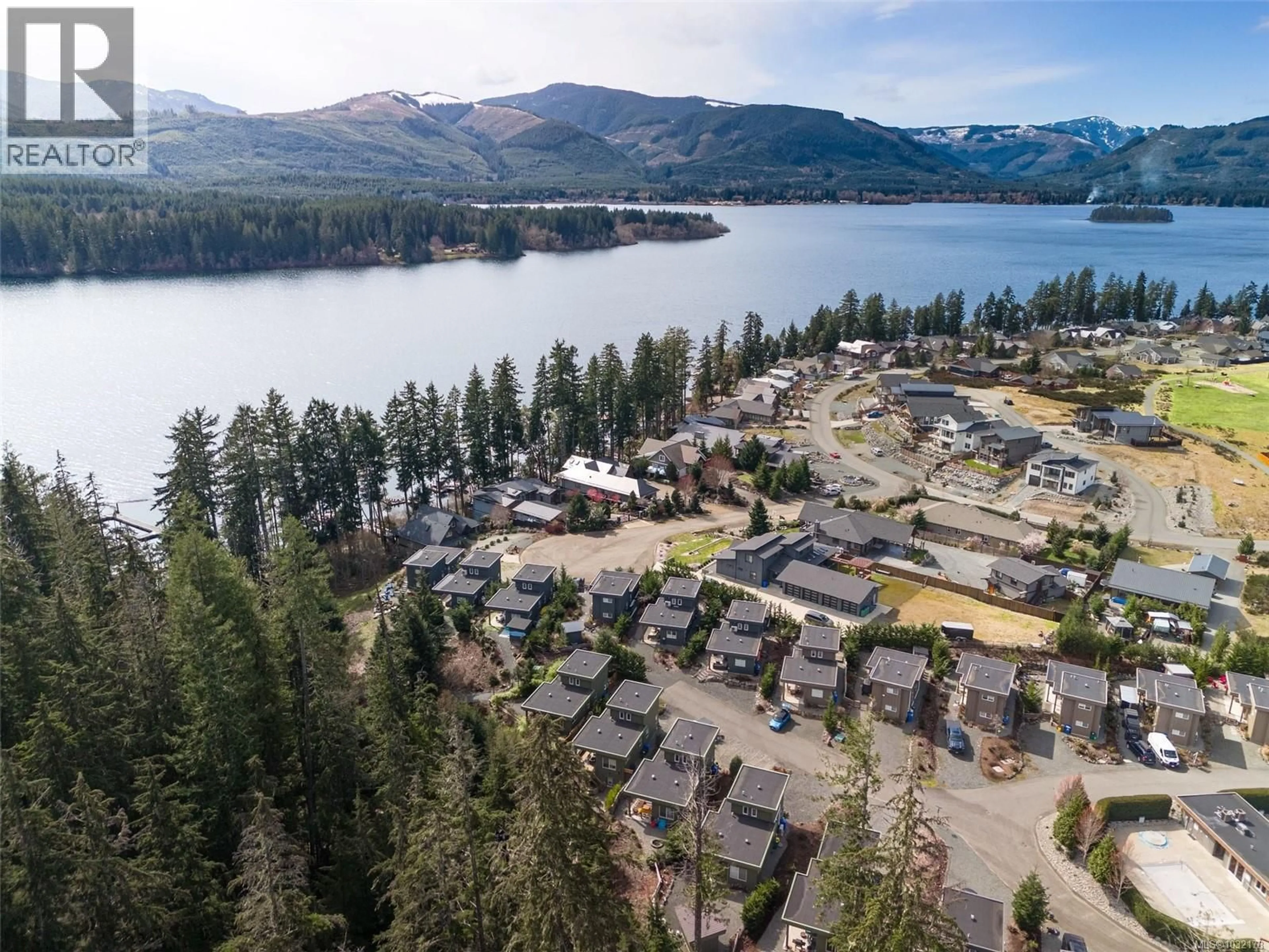 A pic from outside/outdoor area/front of a property/back of a property/a pic from drone, water/lake/river/ocean view for 9327 LAKE TRAIL PLACE, Lake Cowichan British Columbia V0R2G0