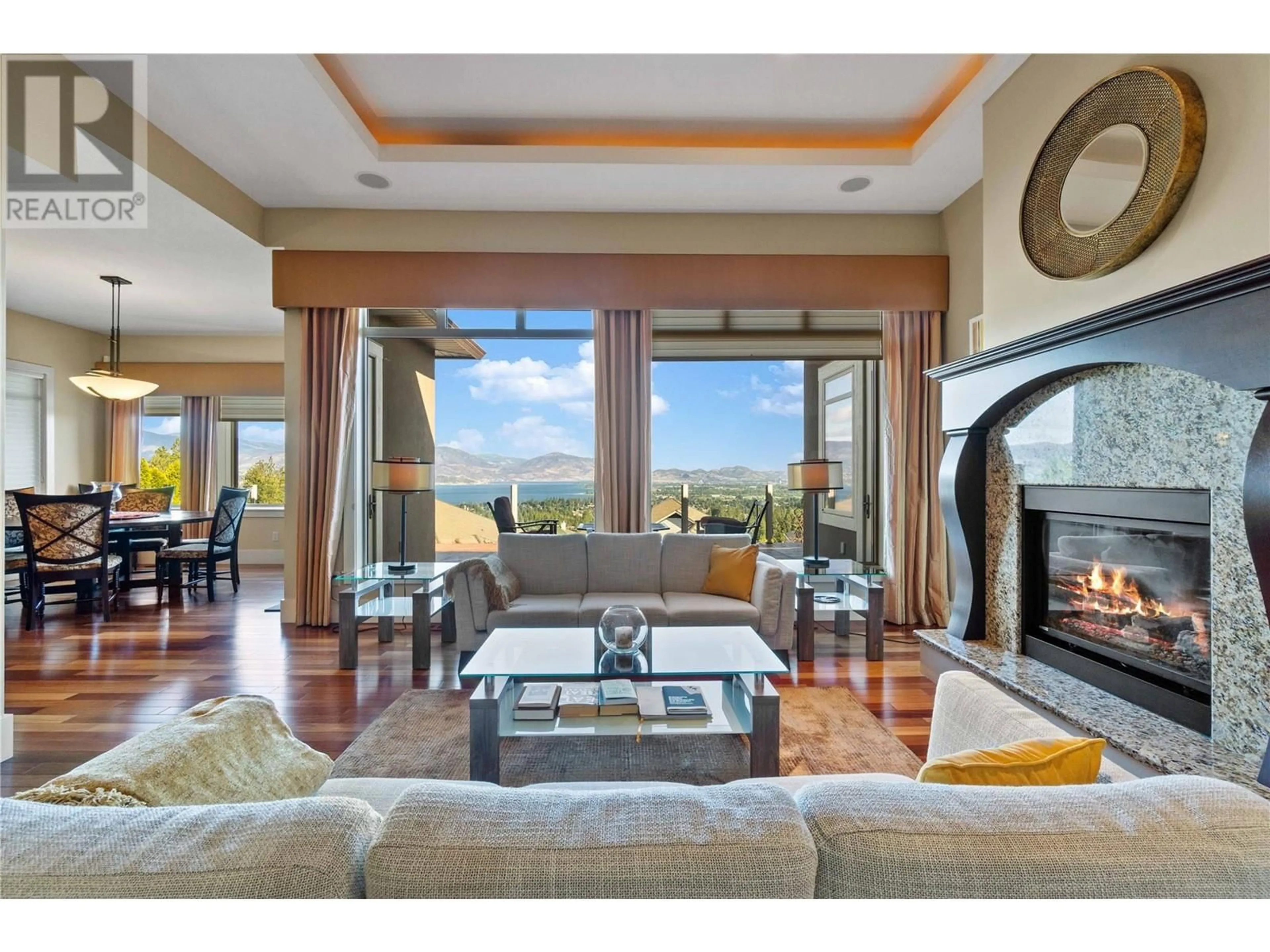 Living room, wood floors for 620 Arbor View Drive, Kelowna British Columbia V1W4Z7