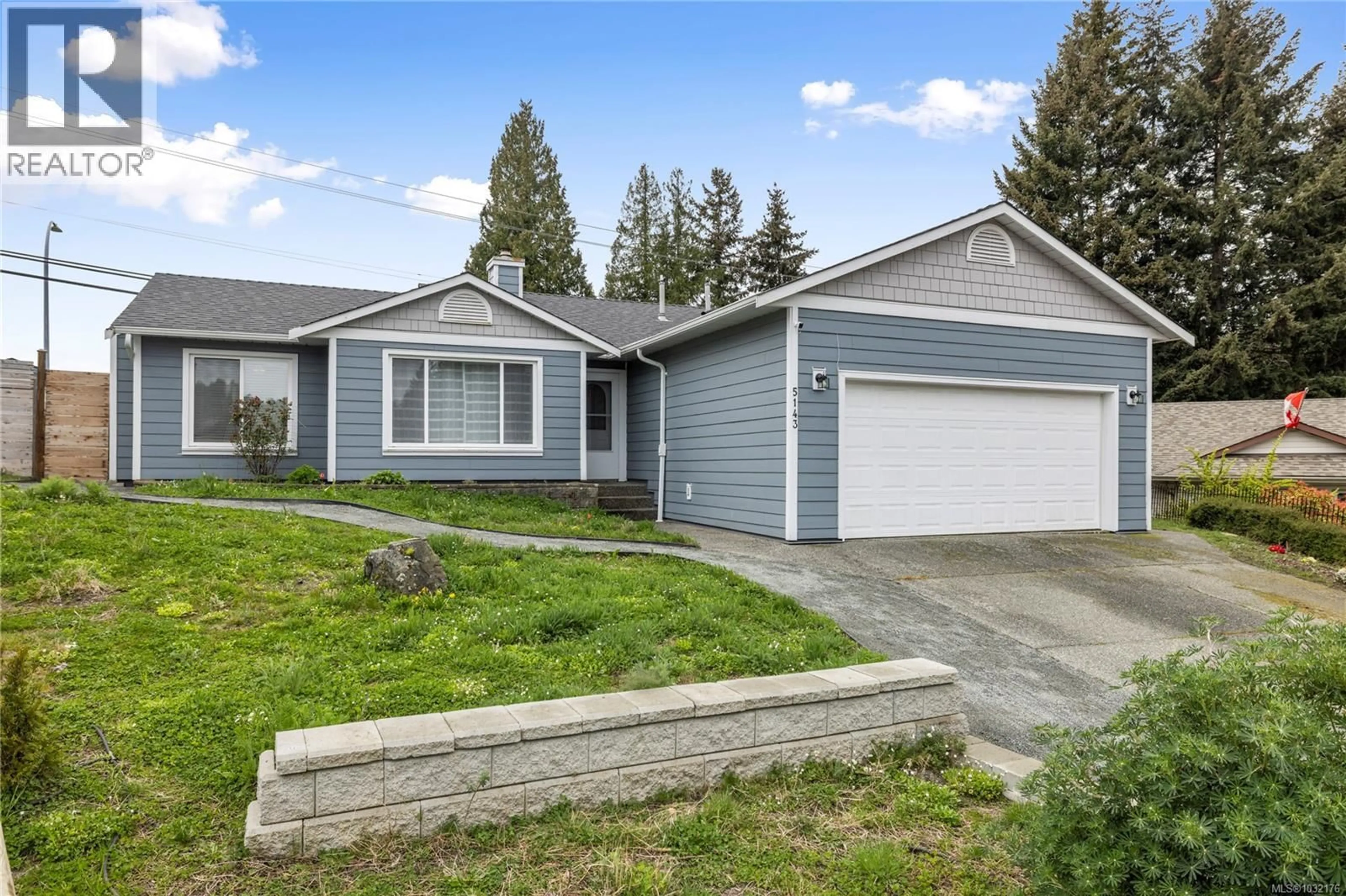 Home with vinyl exterior material, street for 5143 BROUGHTON PLACE, Nanaimo British Columbia V9T6L4