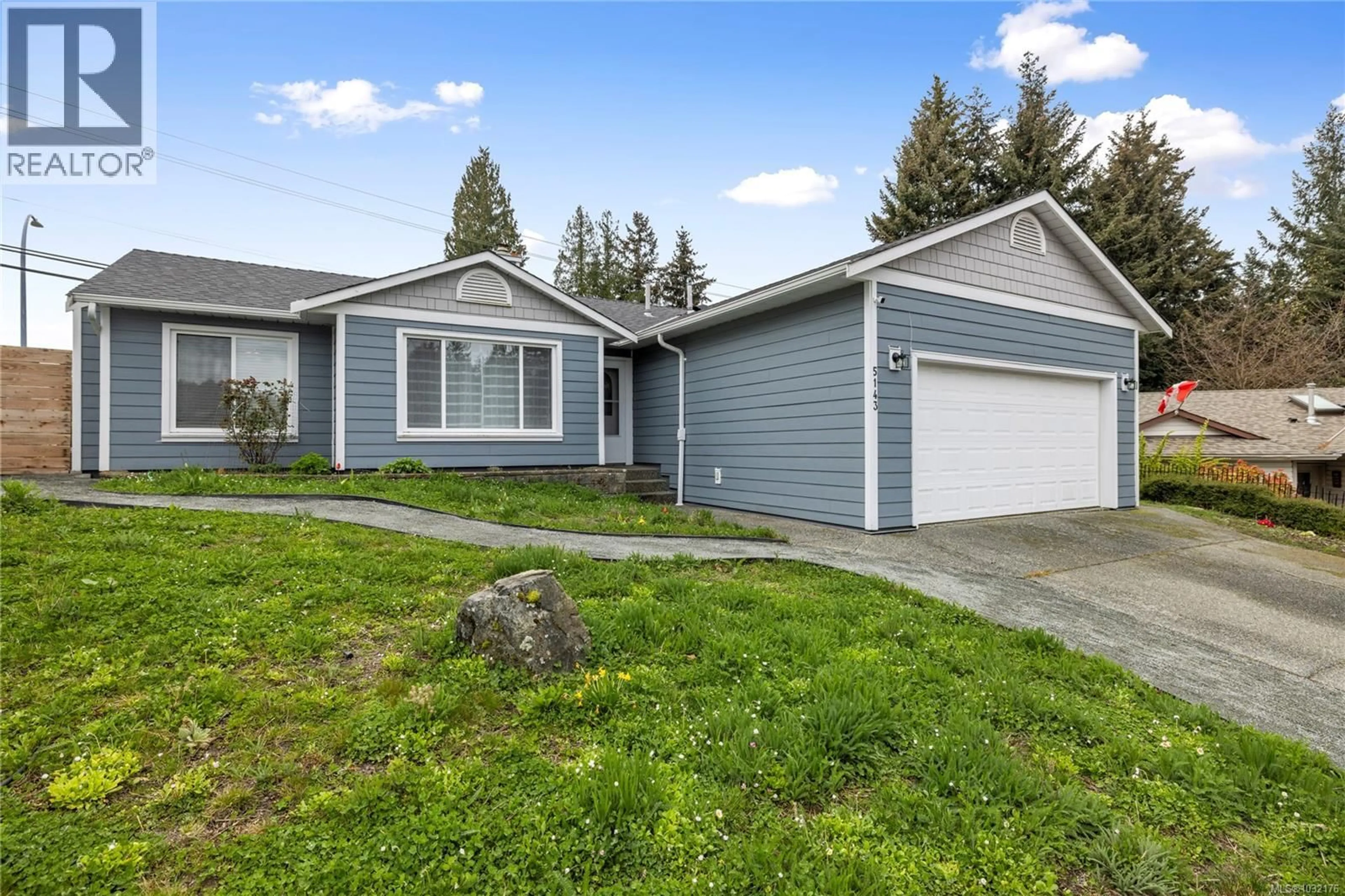 Home with vinyl exterior material, street for 5143 BROUGHTON PLACE, Nanaimo British Columbia V9T6L4