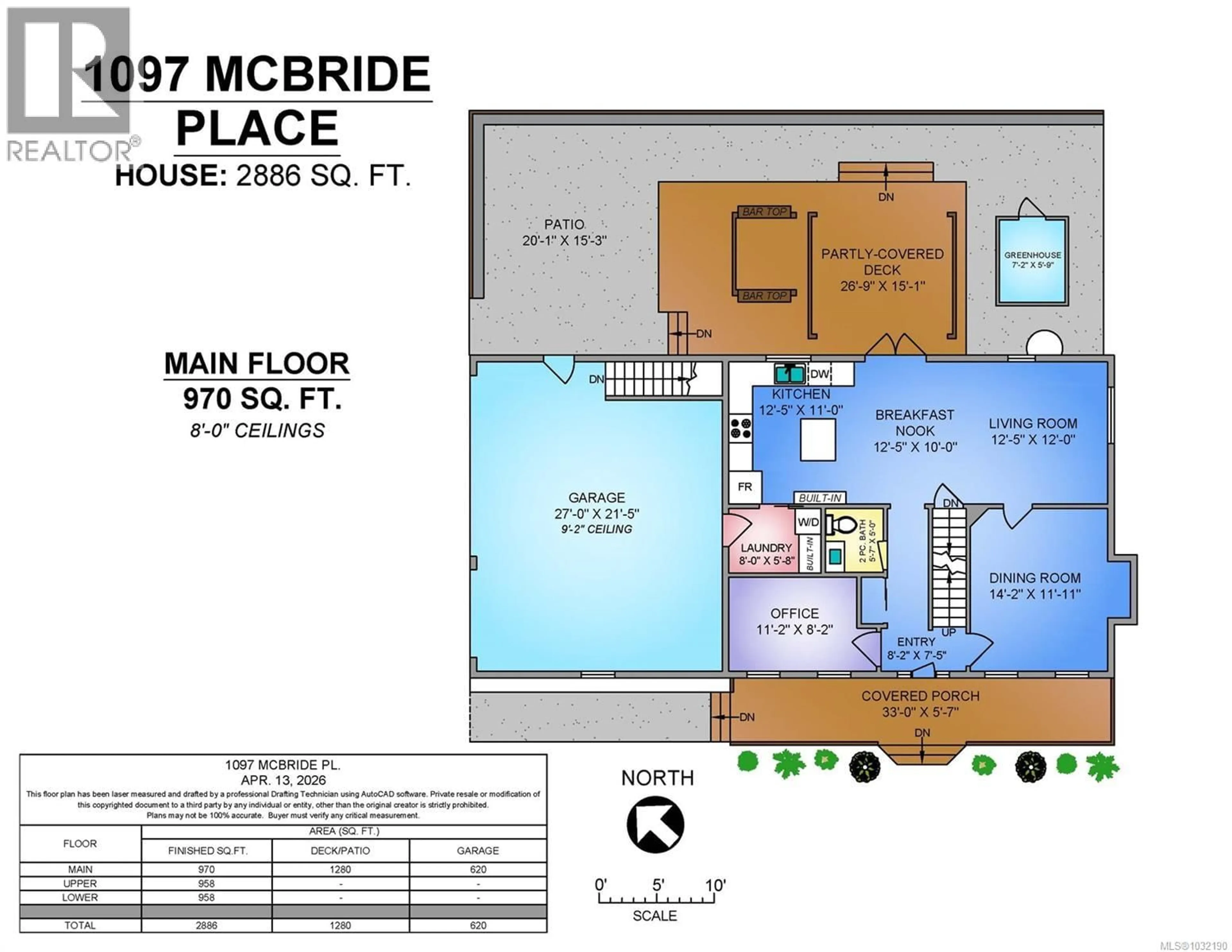 Floor plan for 1097 MCBRIDE PLACE, Courtenay British Columbia V9N8Z2