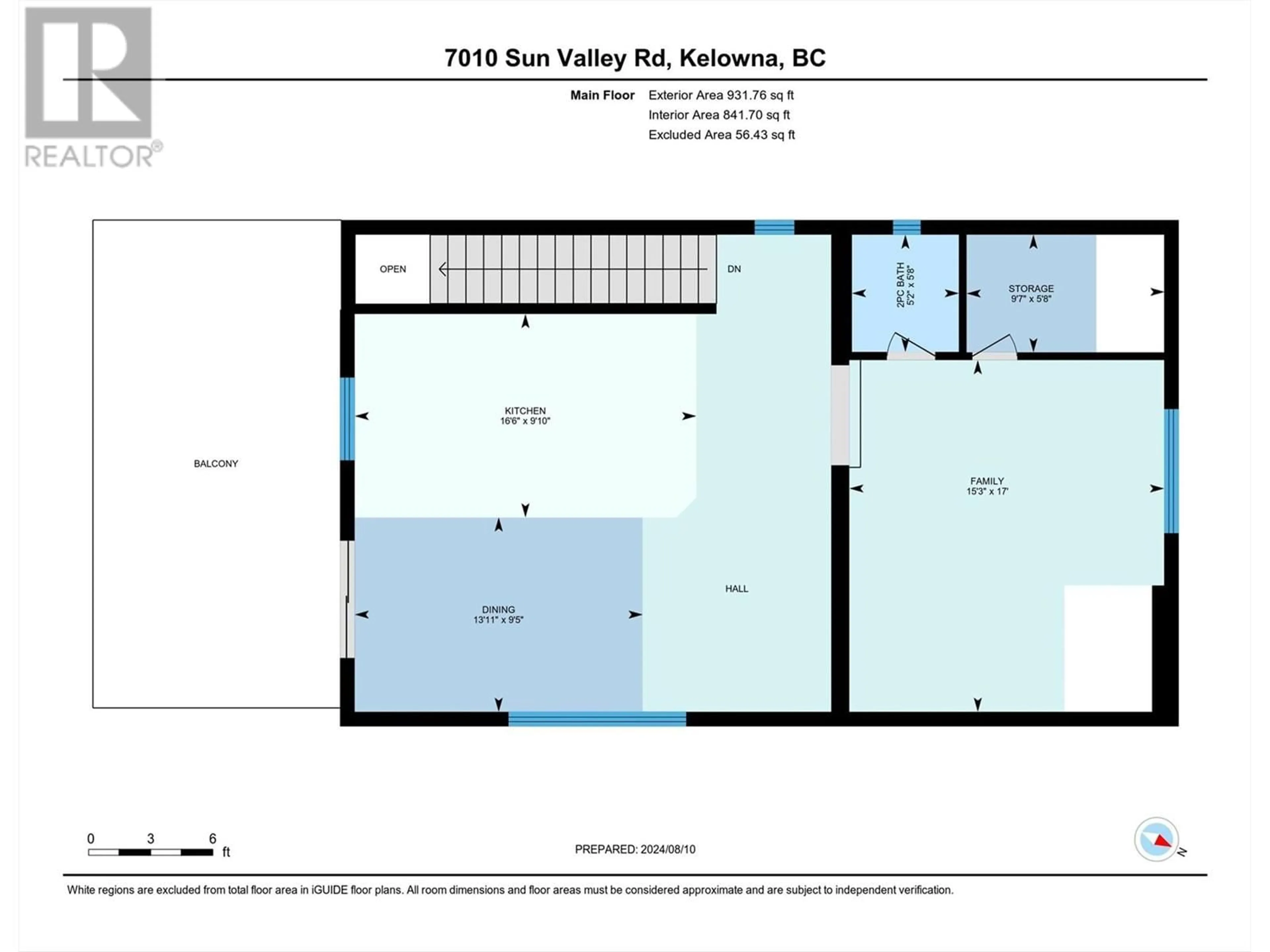 Floor plan for 7010 Sun Valley Road, Kelowna British Columbia V1P1H4