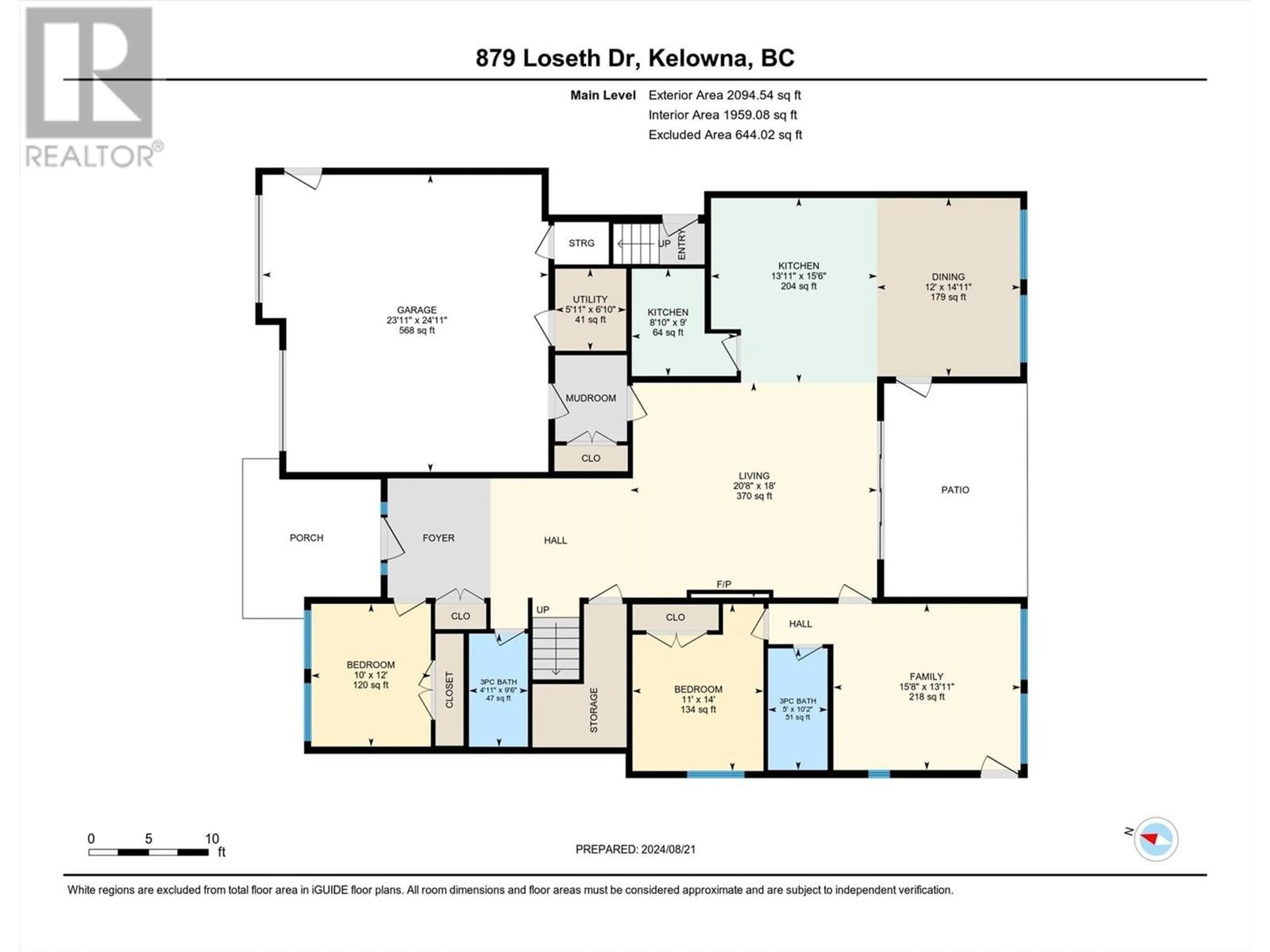 Floor plan for 879 Loseth Drive, Kelowna British Columbia V1P0A8