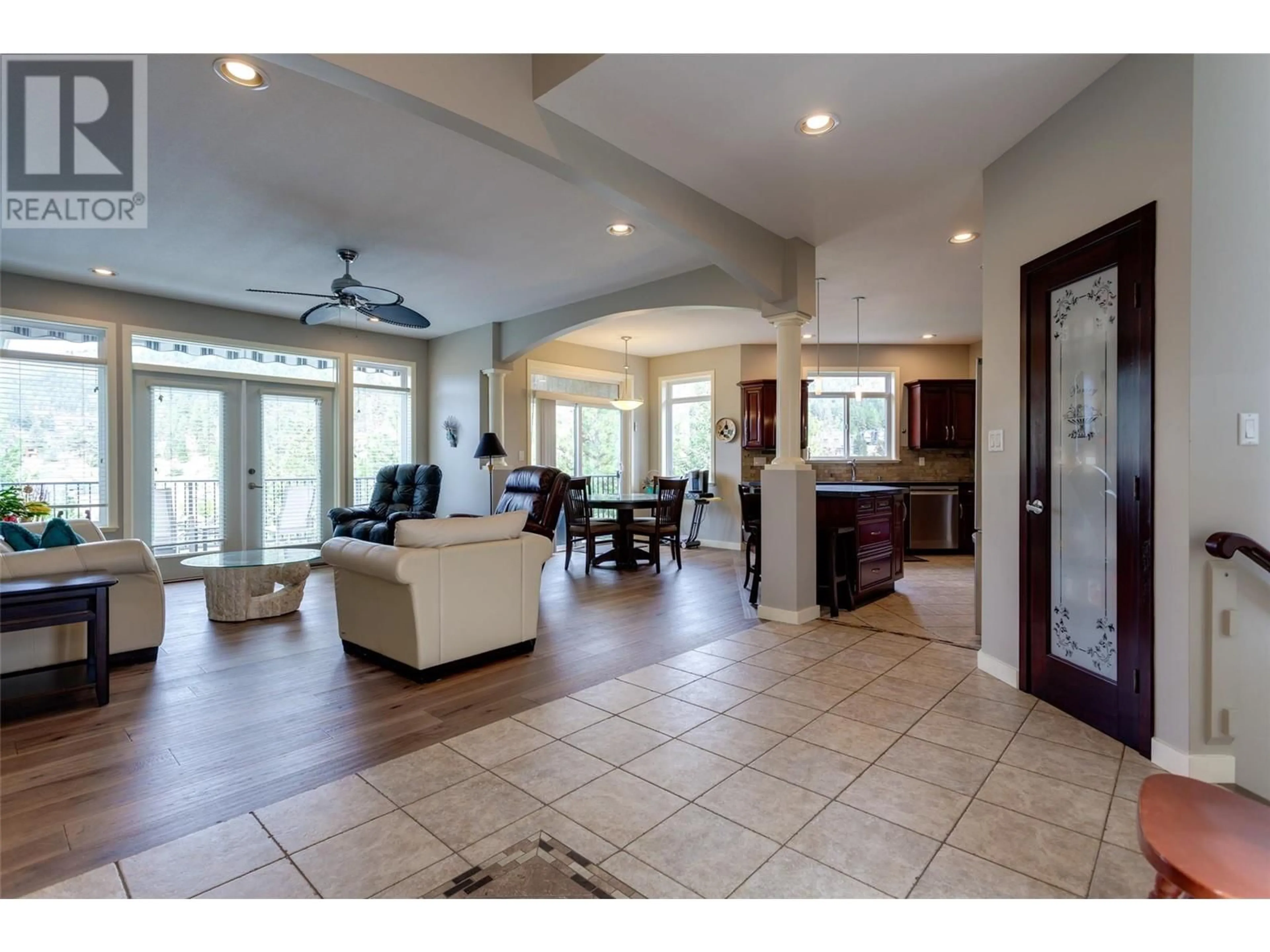 Indoor foyer, wood floors for 2233 Helgason Drive, West Kelowna British Columbia V4T2W9