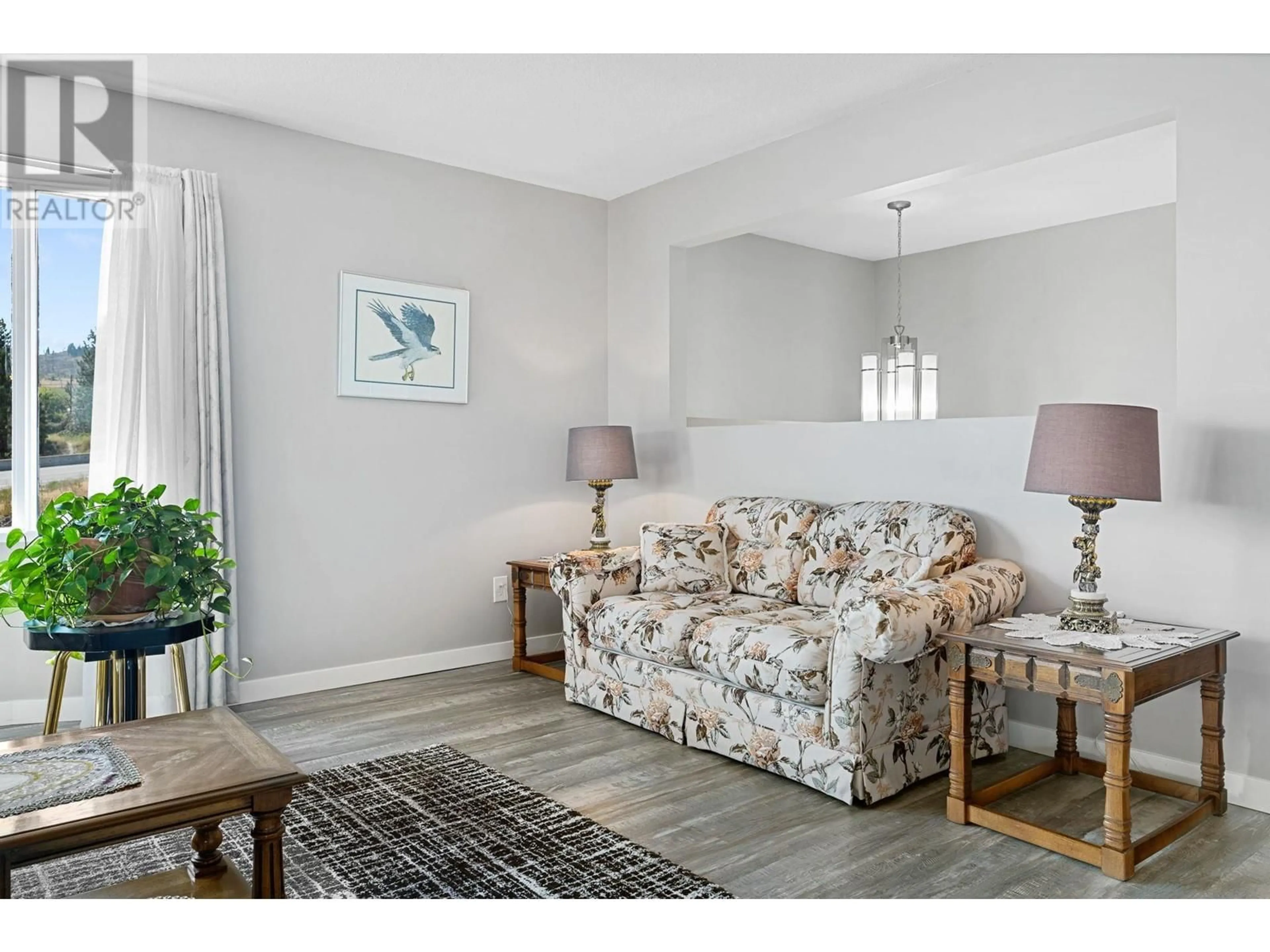 Living room, wood floors for 3795 Salloum Road, West Kelowna British Columbia V4T1E2