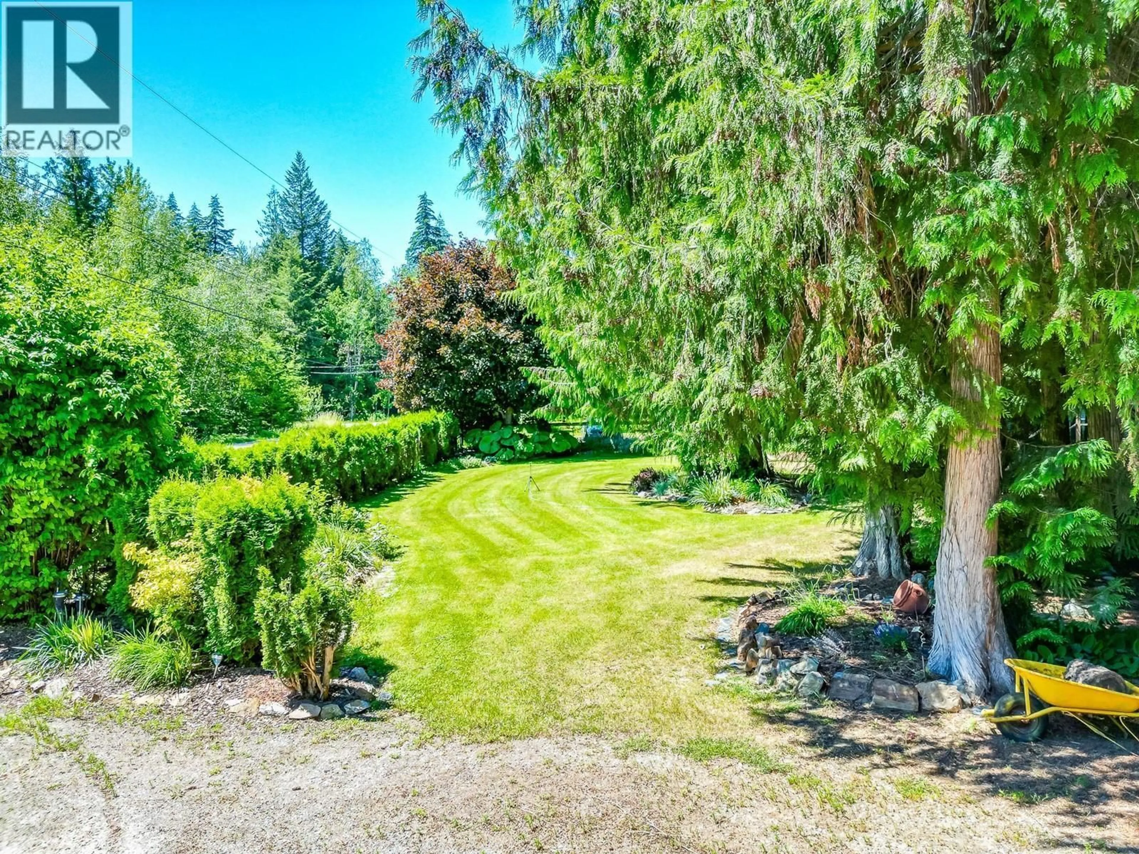 A pic from outside/outdoor area/front of a property/back of a property/a pic from drone, forest/trees view for SANTA ROAD, Scotch Creek British Columbia V0E1M5