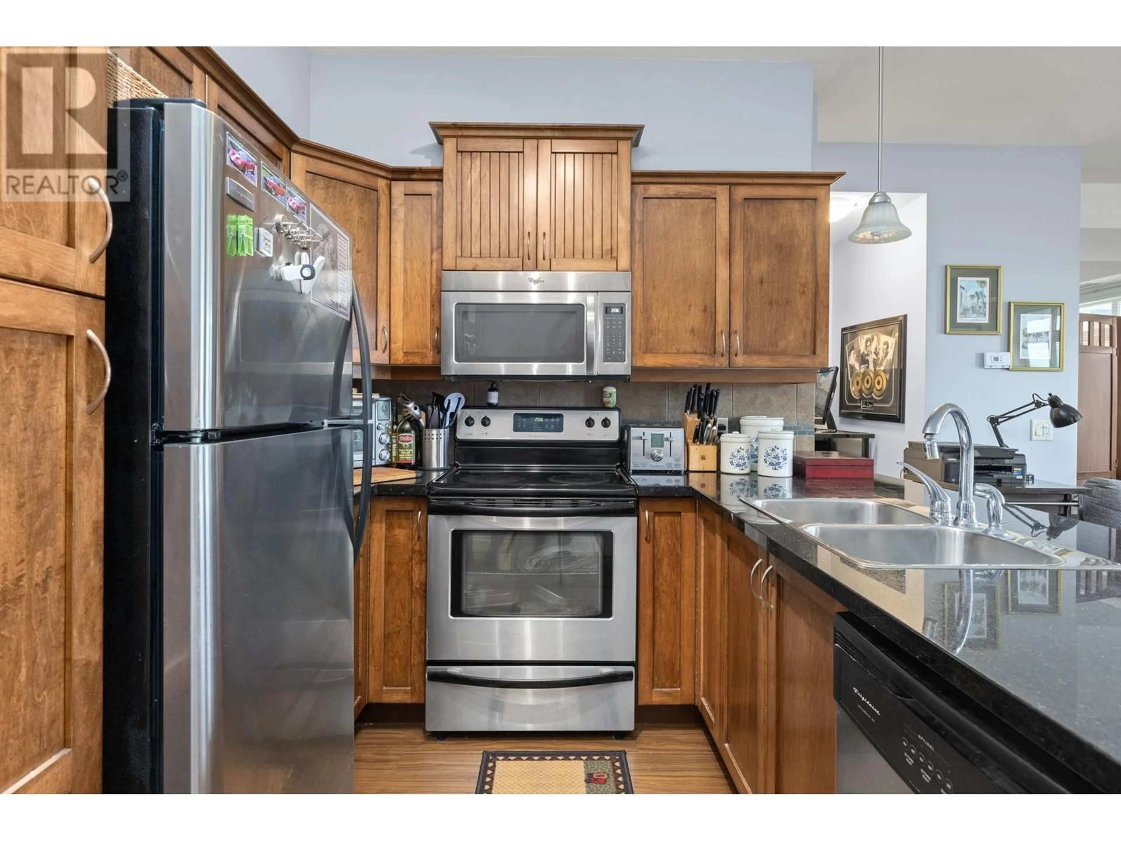 Standard kitchen, wood floors for 3545 Carrington Road Unit# 301, West Kelowna British Columbia V4T3A1